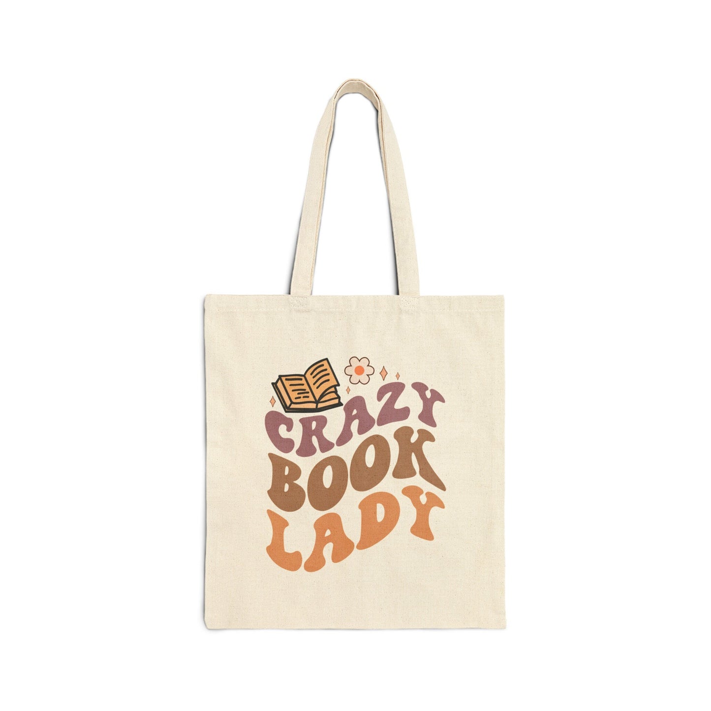 Crazy book lady gift for her power reader library tote book bag carry all tote power reader gift Cotton Canvas Tote Bag