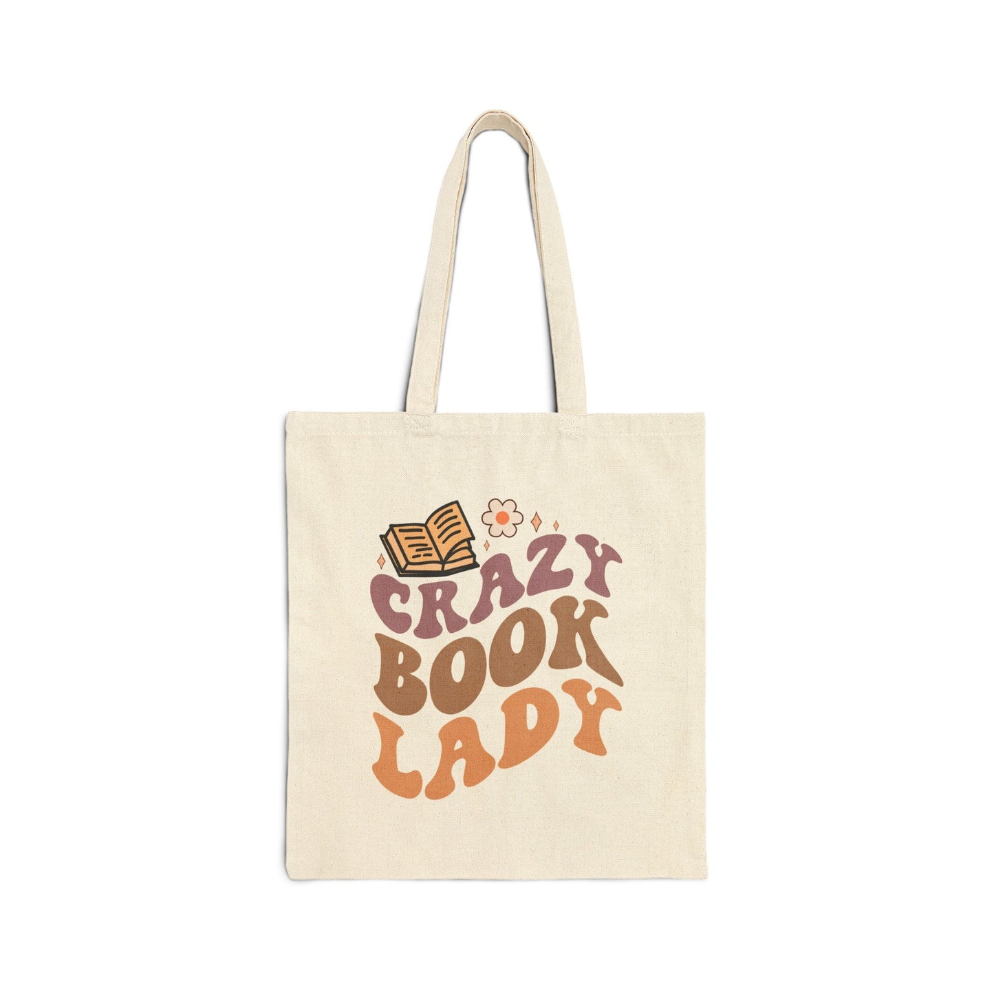 Crazy book lady gift for her power reader library tote book bag carry all tote power reader gift Cotton Canvas Tote Bag