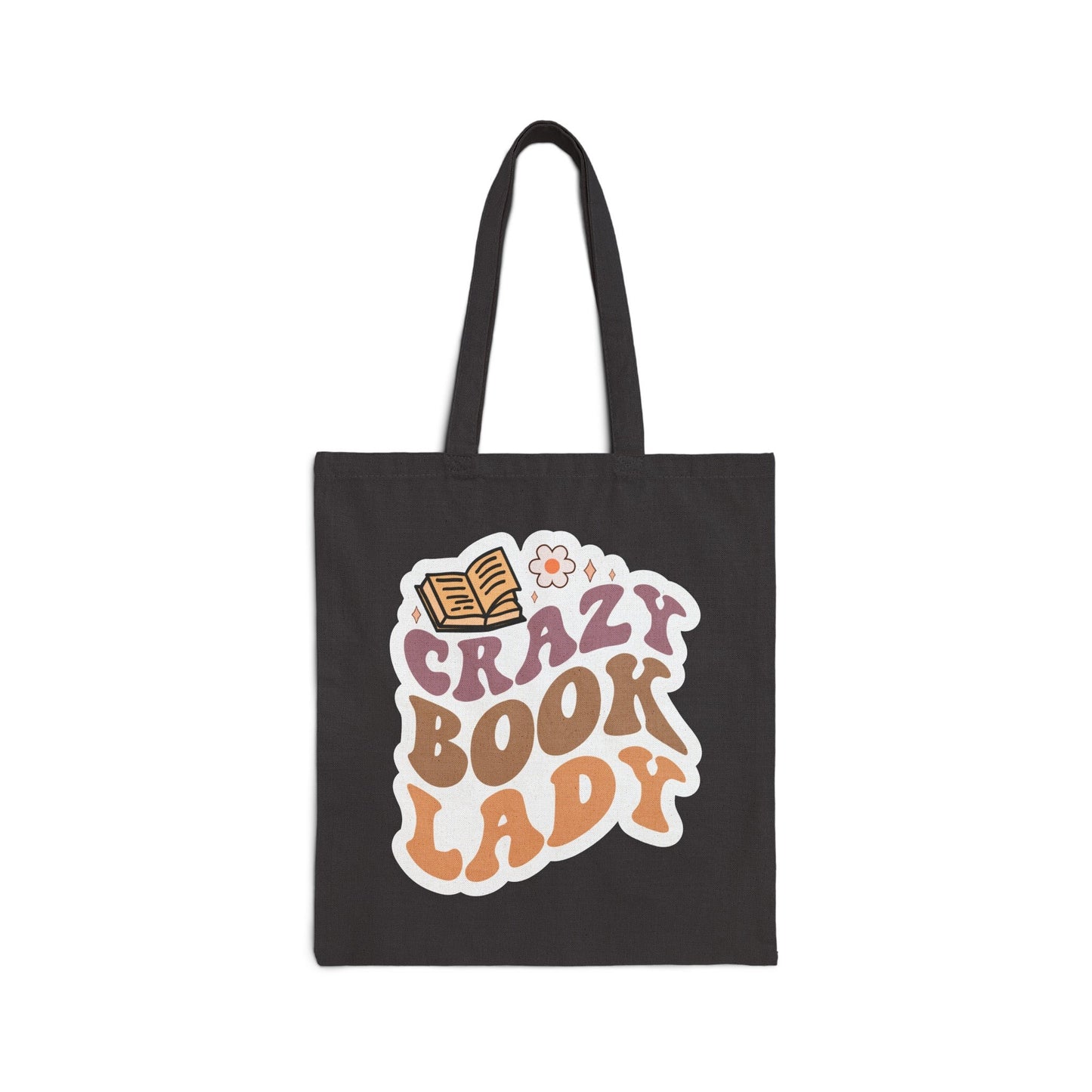 Crazy book lady gift for her power reader library tote book bag carry all tote power reader gift Cotton Canvas Tote Bag
