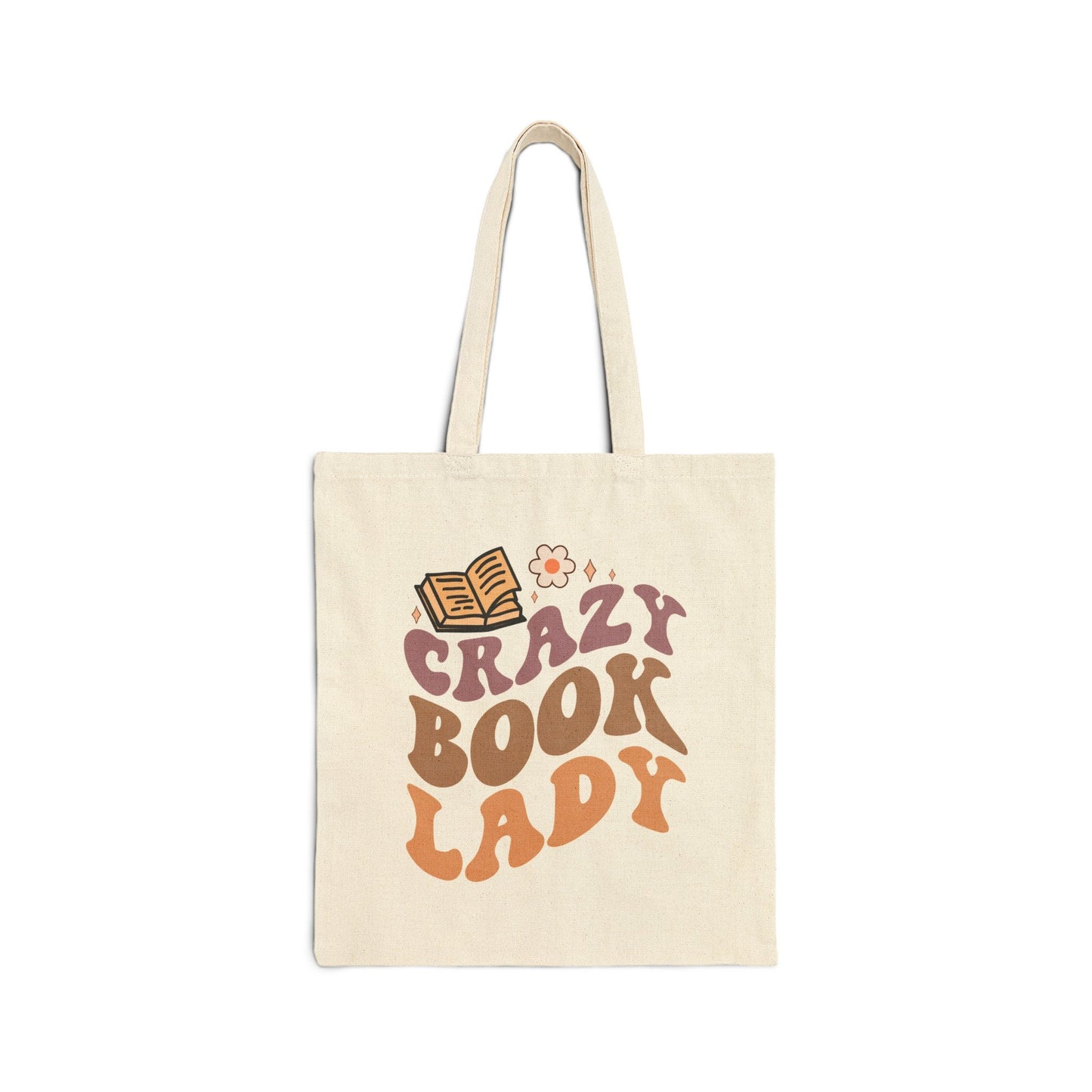 Crazy book lady gift for her power reader library tote book bag carry all tote power reader gift Cotton Canvas Tote Bag