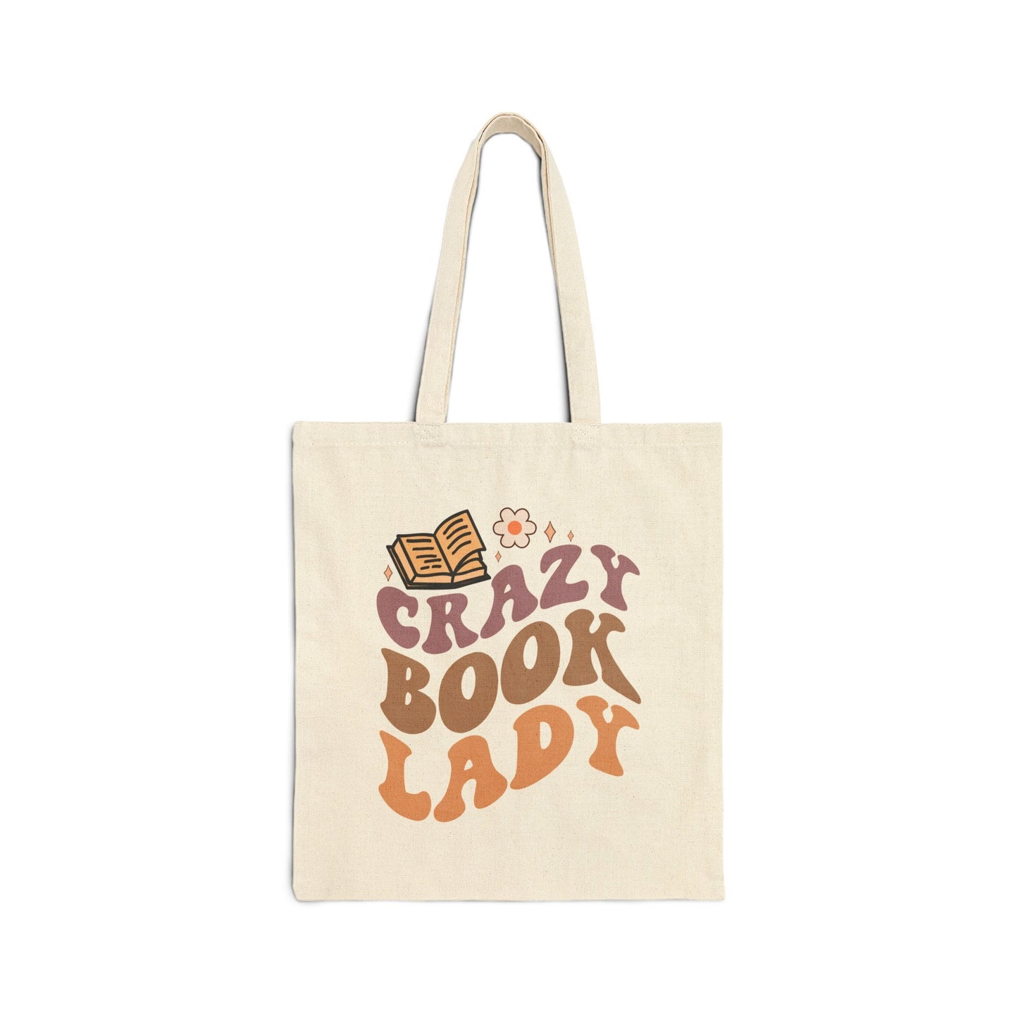Crazy book lady gift for her power reader library tote book bag carry all tote power reader gift Cotton Canvas Tote Bag