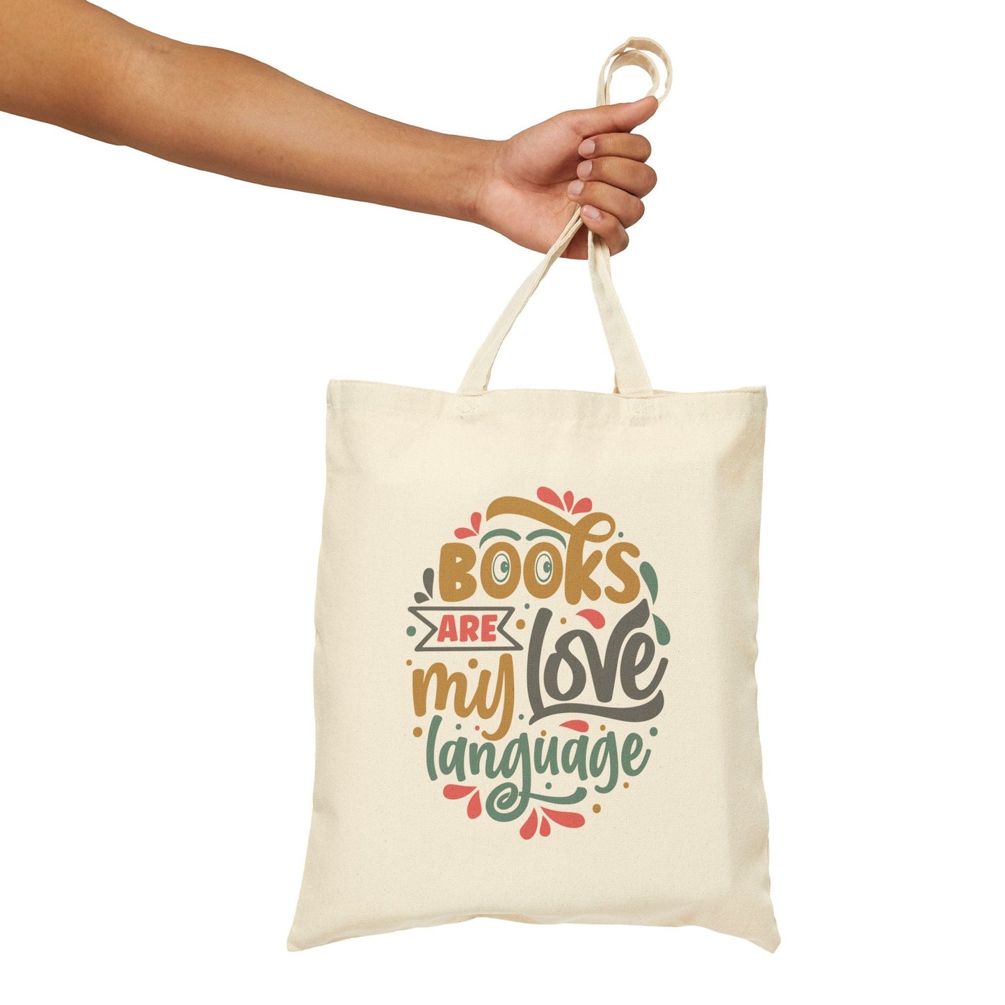 Book are my love language gift for her book lover gift for book dragon power reader Cotton Canvas Tote Bag