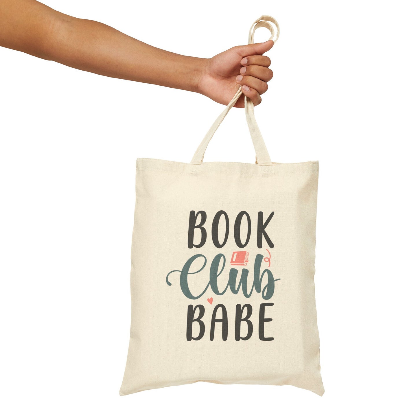 Book Club Babe Book Bag Power reader gift for her Library book bag power reader Cotton Canvas Tote Bag