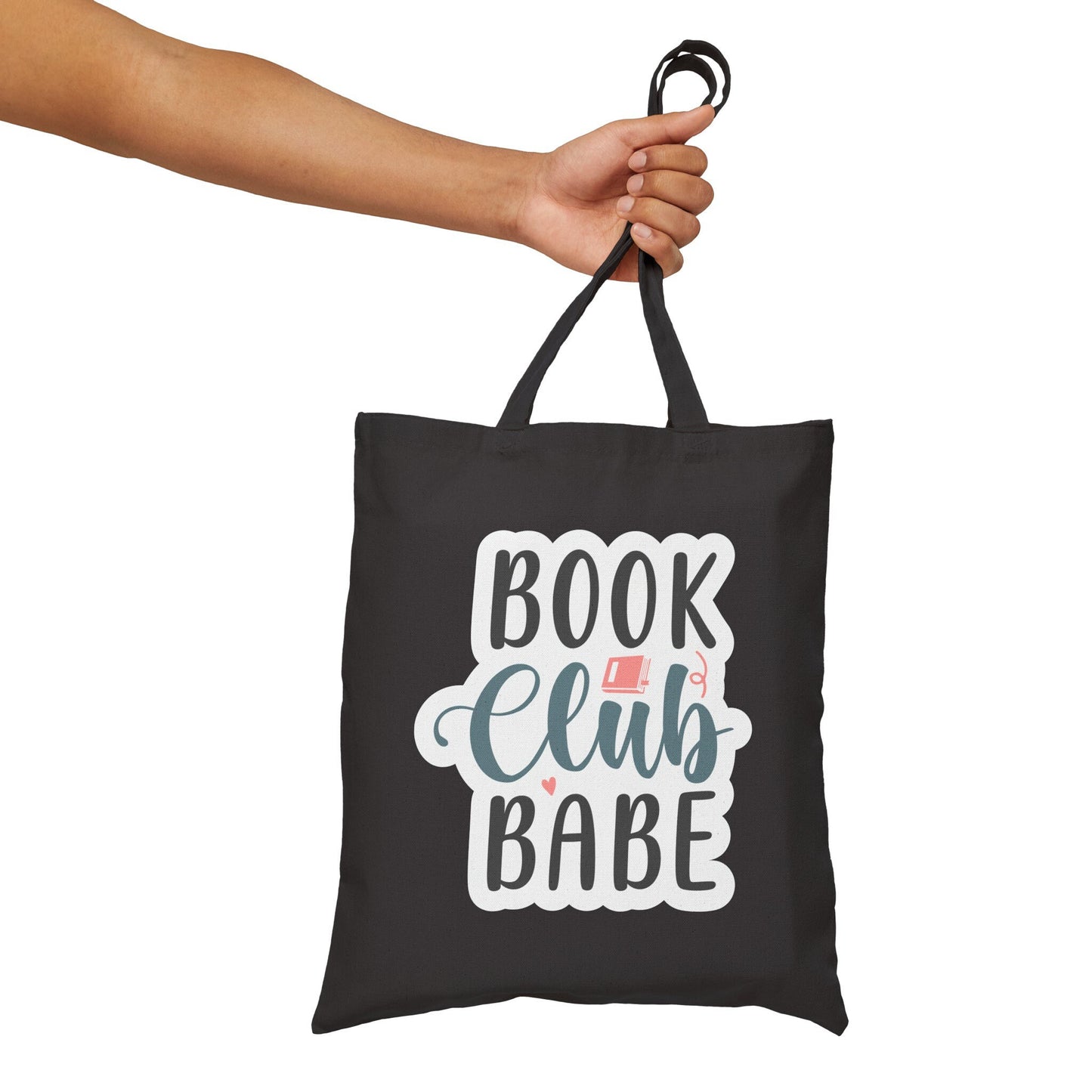 Book Club Babe Book Bag Power reader gift for her Library book bag power reader Cotton Canvas Tote Bag