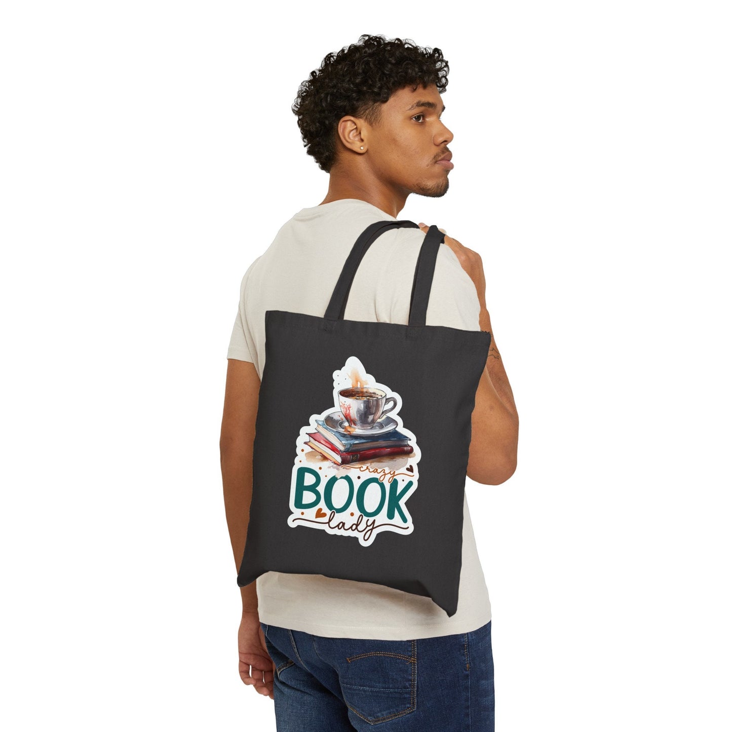Book Lady Library Book Lover Gift for Book Nerd Power Reader Book bag Cotton Canvas Tote Bag