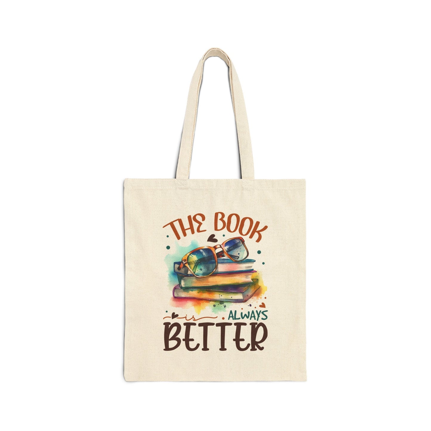 Book is always better book lover gift for book nerd power reader book worm gift library book bag Cotton Canvas Tote Bag