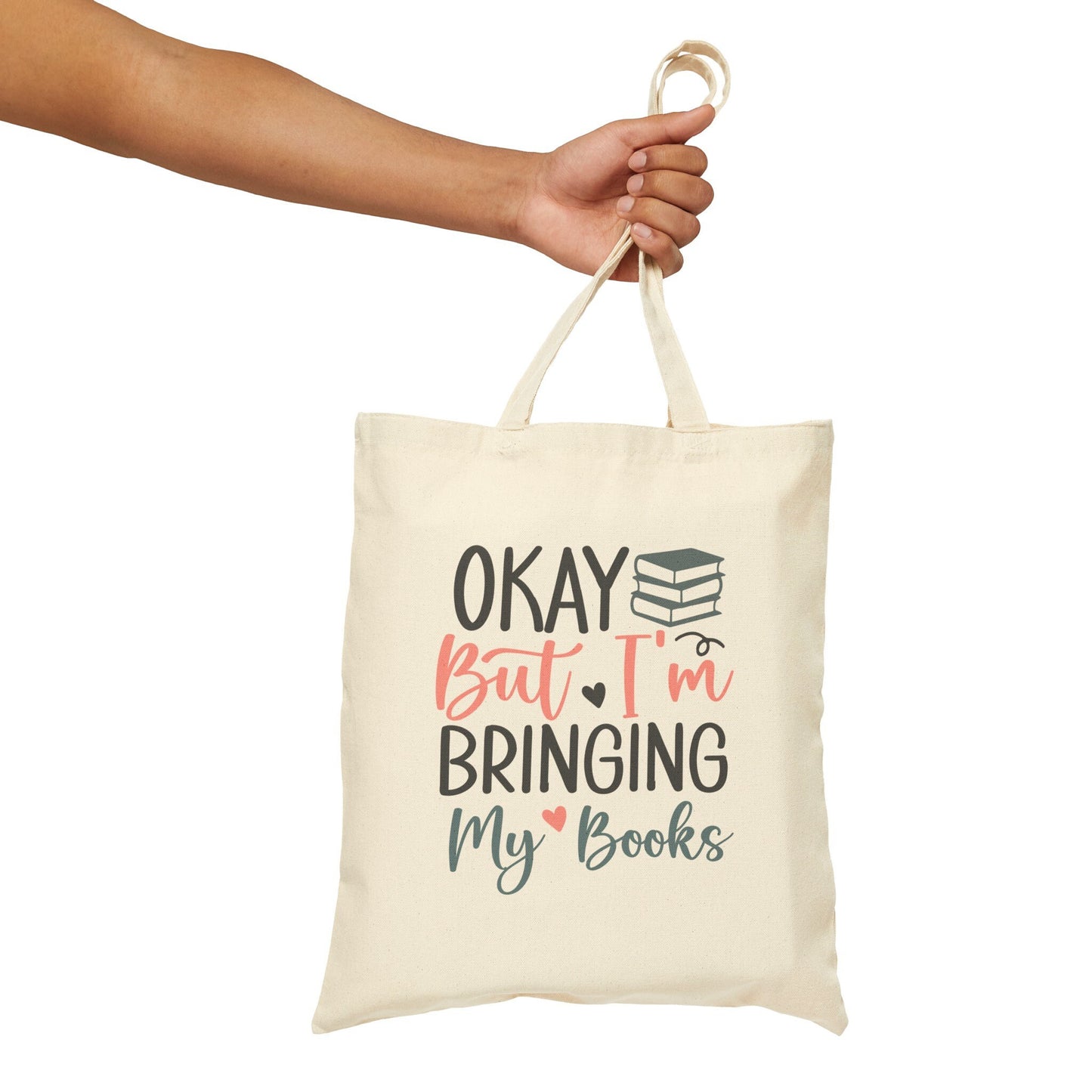 Bringing my Books Book lover gift for Power Reader Library book bag gift for book nerd Cotton Canvas Tote Bag