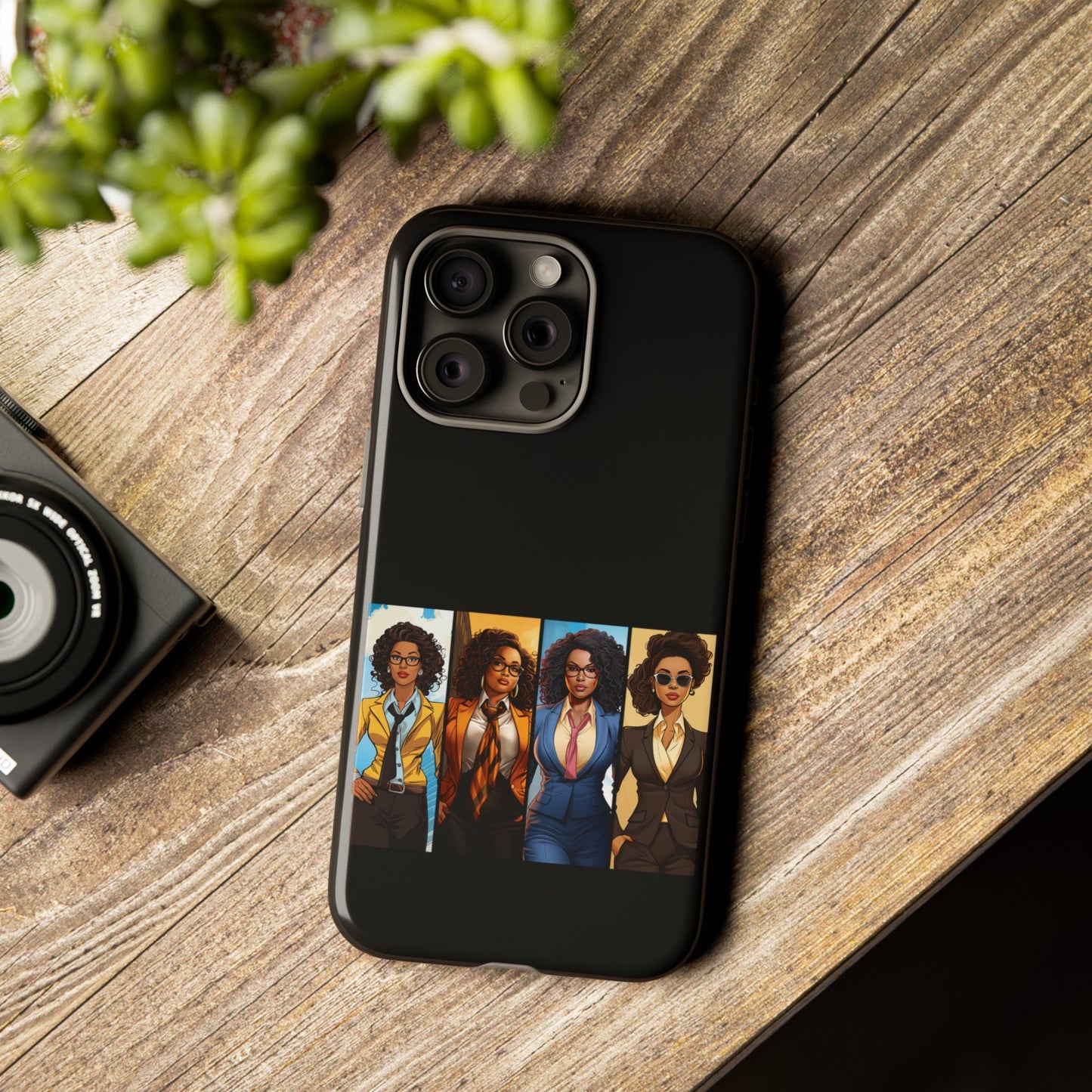 iPhone 15, iPhone 15 Pro, iPhone 15 Plus, iPhone 15 Pro Max Tough Cases African American Black Women Superheroes Strong Black Women
