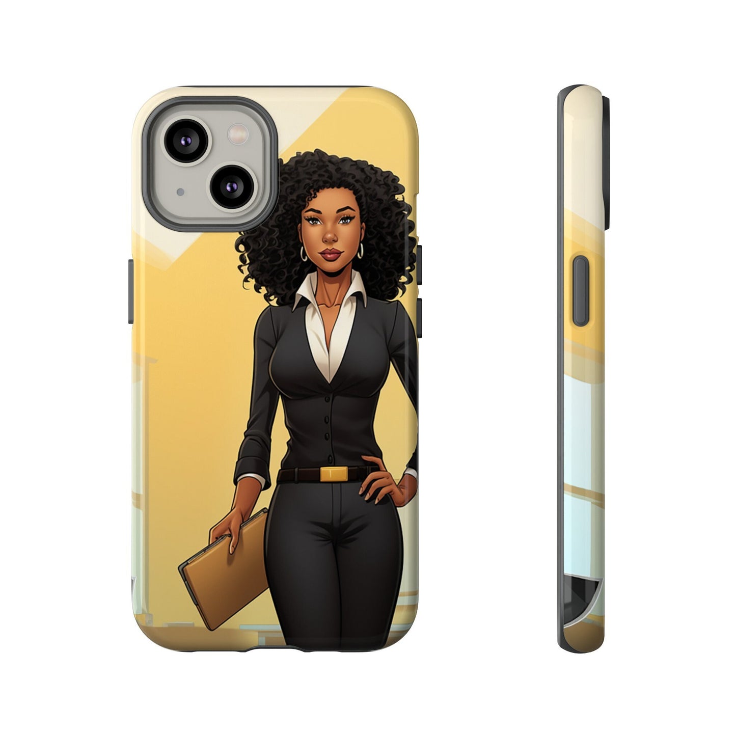 iPhone 14, iPhone 14 Pro, iPhone 14 Plus, iPhone 14 Pro Max Tough Cases African American Woman Business Woman Entrepreneur