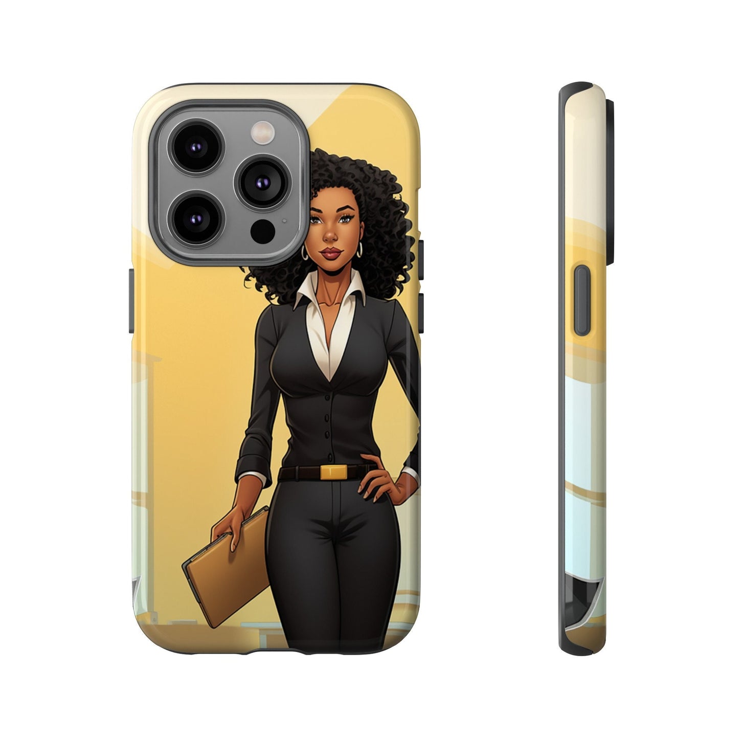 iPhone 14, iPhone 14 Pro, iPhone 14 Plus, iPhone 14 Pro Max Tough Cases African American Woman Business Woman Entrepreneur