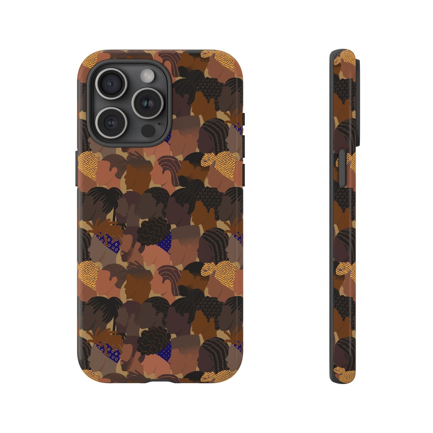 iPhone 15, iPhone 15 Pro, iPhone 15 Plus, iPhone 15 Pro Max Tough Cases African American Woman Black Woman