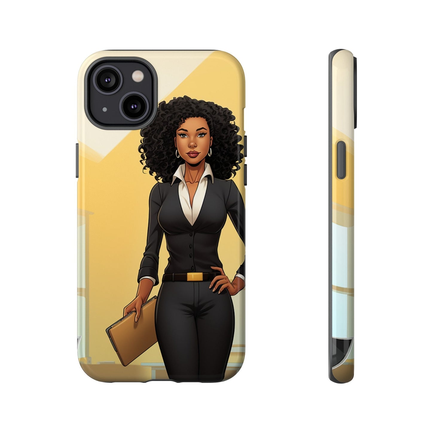 iPhone 14, iPhone 14 Pro, iPhone 14 Plus, iPhone 14 Pro Max Tough Cases African American Woman Business Woman Entrepreneur