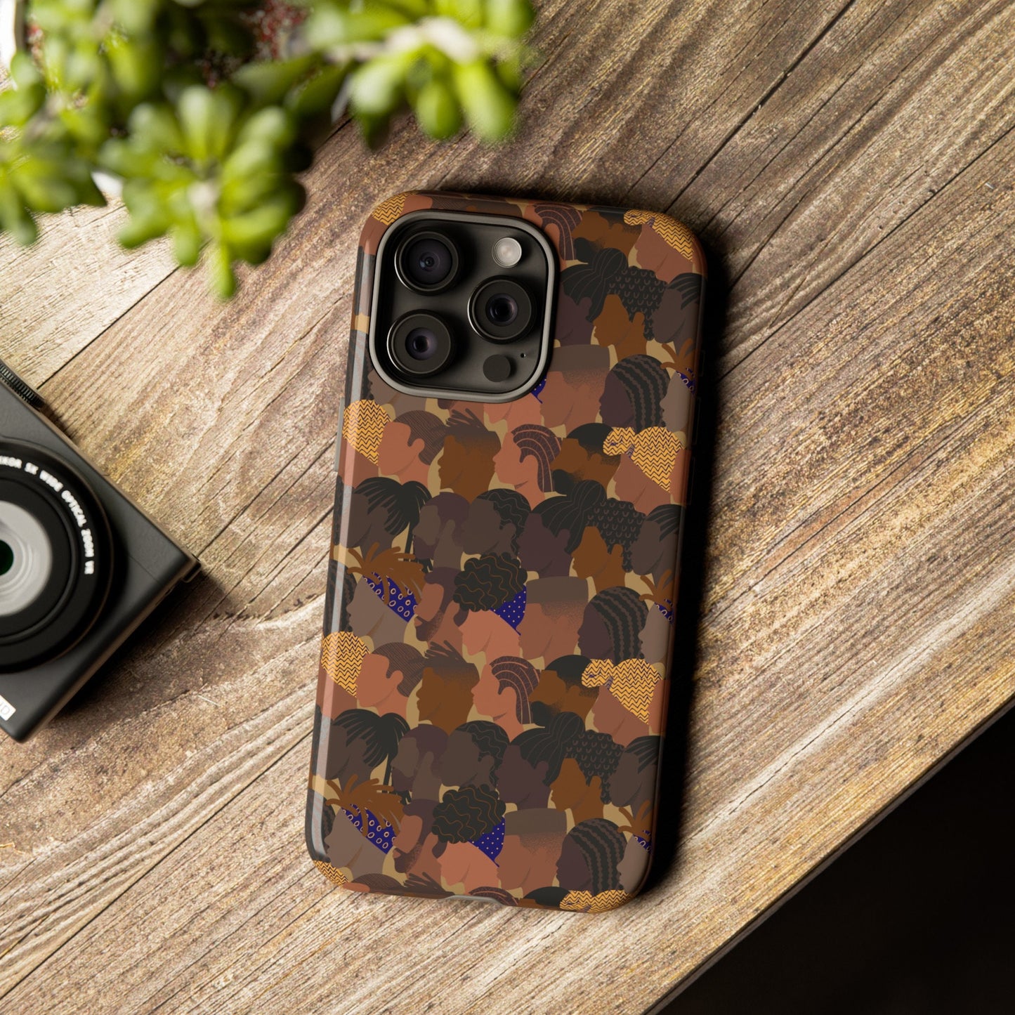 iPhone 15, iPhone 15 Pro, iPhone 15 Plus, iPhone 15 Pro Max Tough Cases African American Woman Black Woman