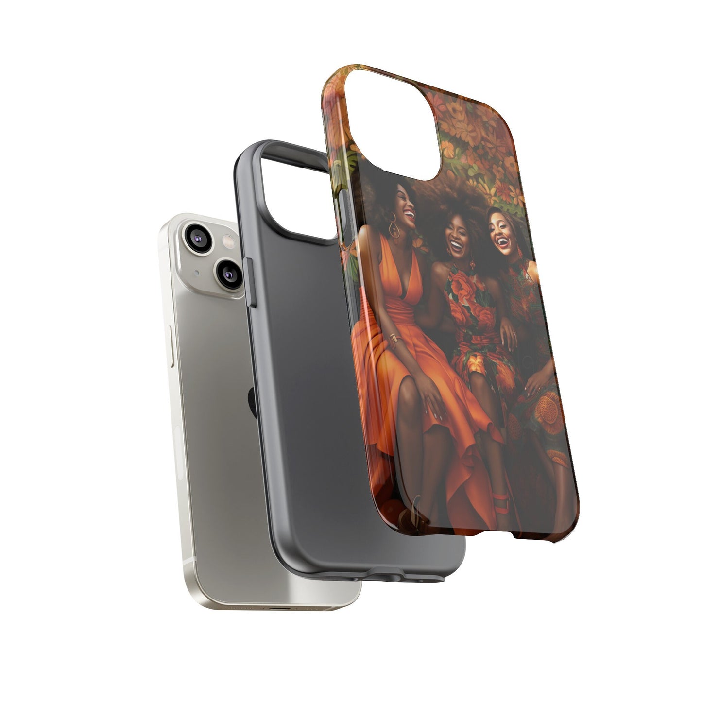 iPhone 14, iPhone 14 Pro, iPhone 14 Plus, iPhone 14 Pro Max Tough Cases African American Women Black Woman Sisters Friends Reunion