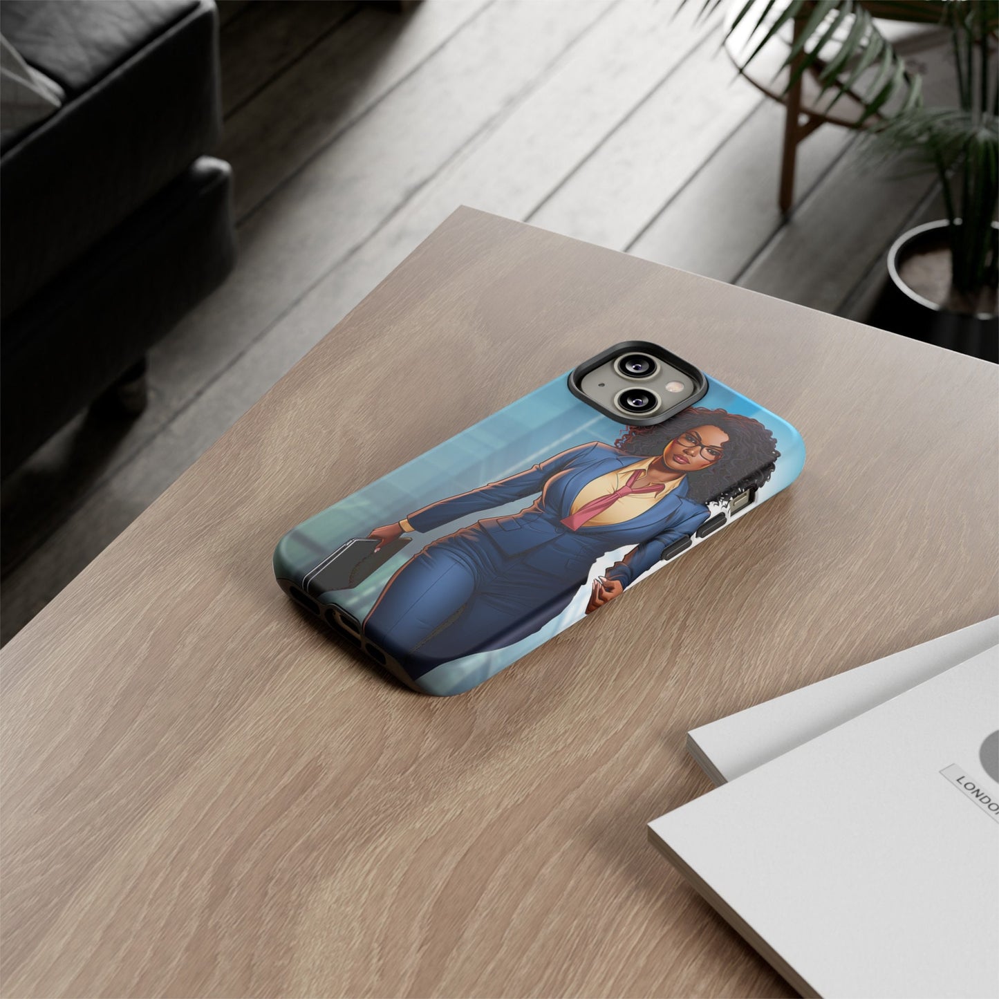 iPhone 14, iPhone 14 Pro, iPhone 14 Plus, iPhone 14 Pro Max Tough Cases African American Woman Business Woman Entrepreneur Superhero