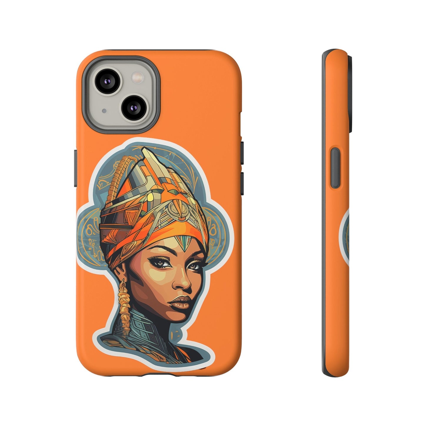 iPhone 14, iPhone 14 Pro, iPhone 14 Plus, iPhone 14 Pro Max Tough Cases African American Queen Nubian Princess Black Royalty