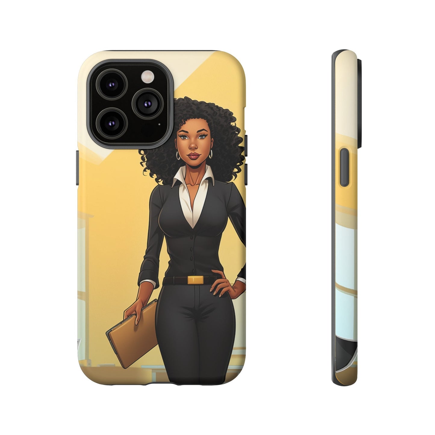 iPhone 14, iPhone 14 Pro, iPhone 14 Plus, iPhone 14 Pro Max Tough Cases African American Woman Business Woman Entrepreneur