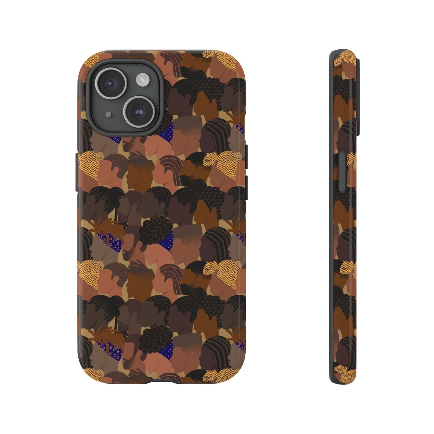 iPhone 15, iPhone 15 Pro, iPhone 15 Plus, iPhone 15 Pro Max Tough Cases African American Woman Black Woman