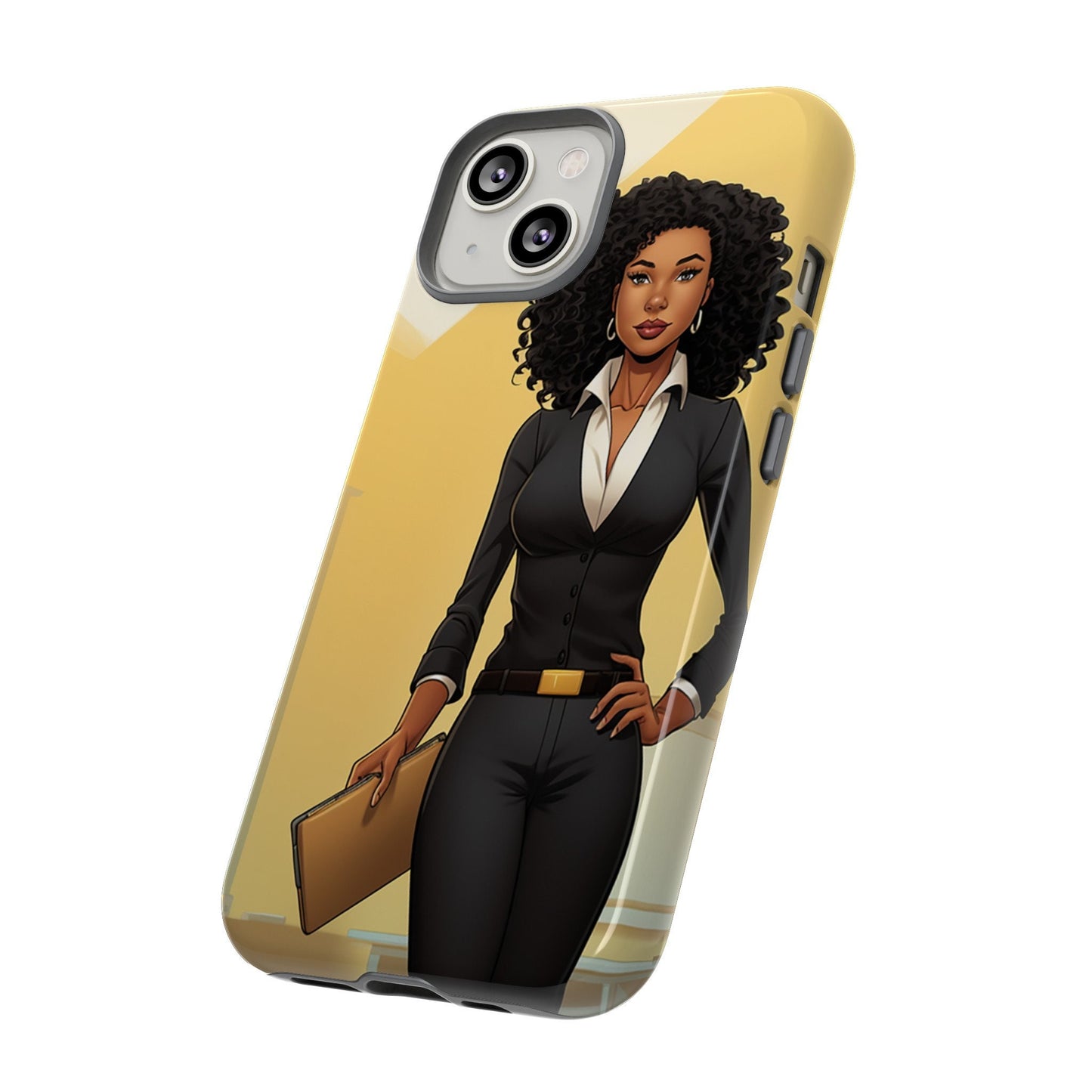 iPhone 14, iPhone 14 Pro, iPhone 14 Plus, iPhone 14 Pro Max Tough Cases African American Woman Business Woman Entrepreneur