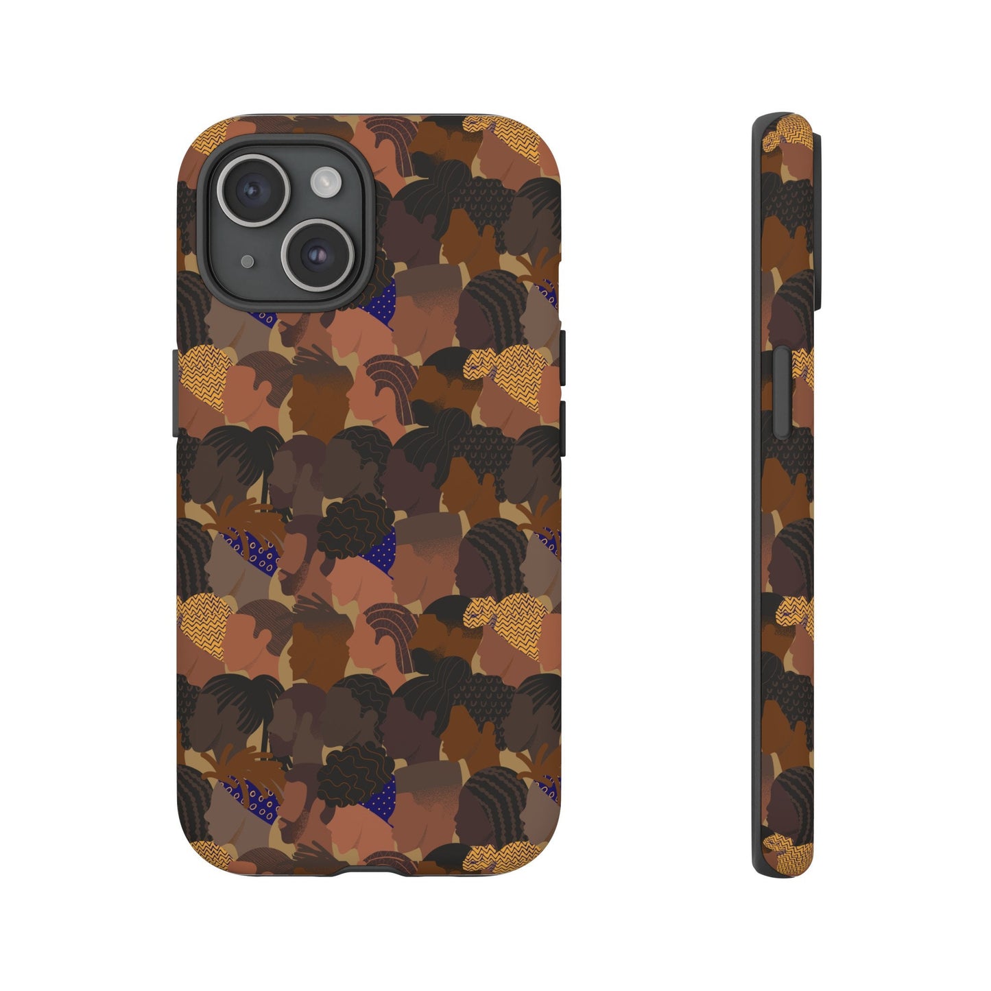 iPhone 15, iPhone 15 Pro, iPhone 15 Plus, iPhone 15 Pro Max Tough Cases African American Woman Black Woman