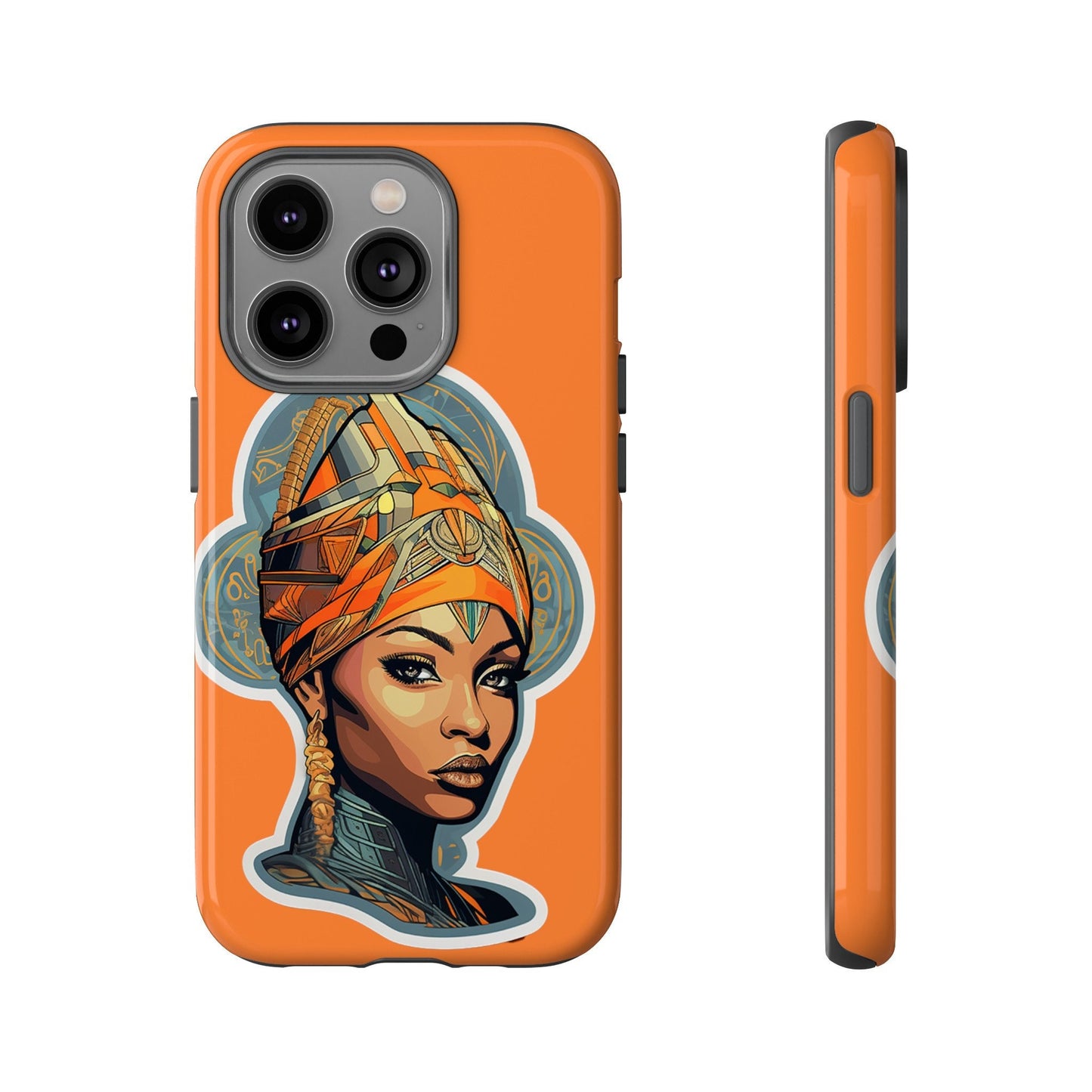 iPhone 14, iPhone 14 Pro, iPhone 14 Plus, iPhone 14 Pro Max Tough Cases African American Queen Nubian Princess Black Royalty