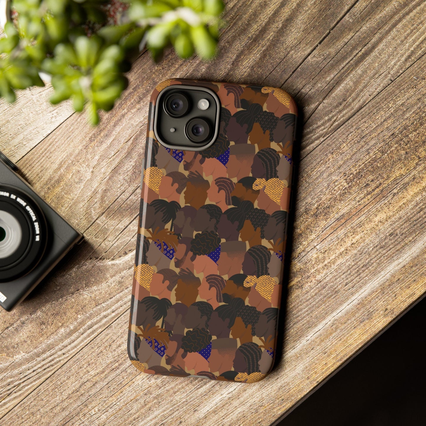 iPhone 15, iPhone 15 Pro, iPhone 15 Plus, iPhone 15 Pro Max Tough Cases African American Woman Black Woman