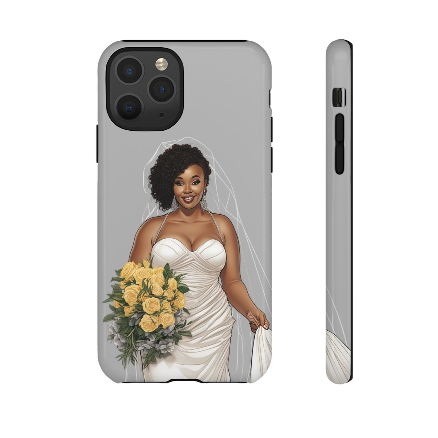 iPhone 11, iPhone 11 Pro, iPhone 11 Tough Cases African American Bride Black bride wedding Dress Wedding Gown