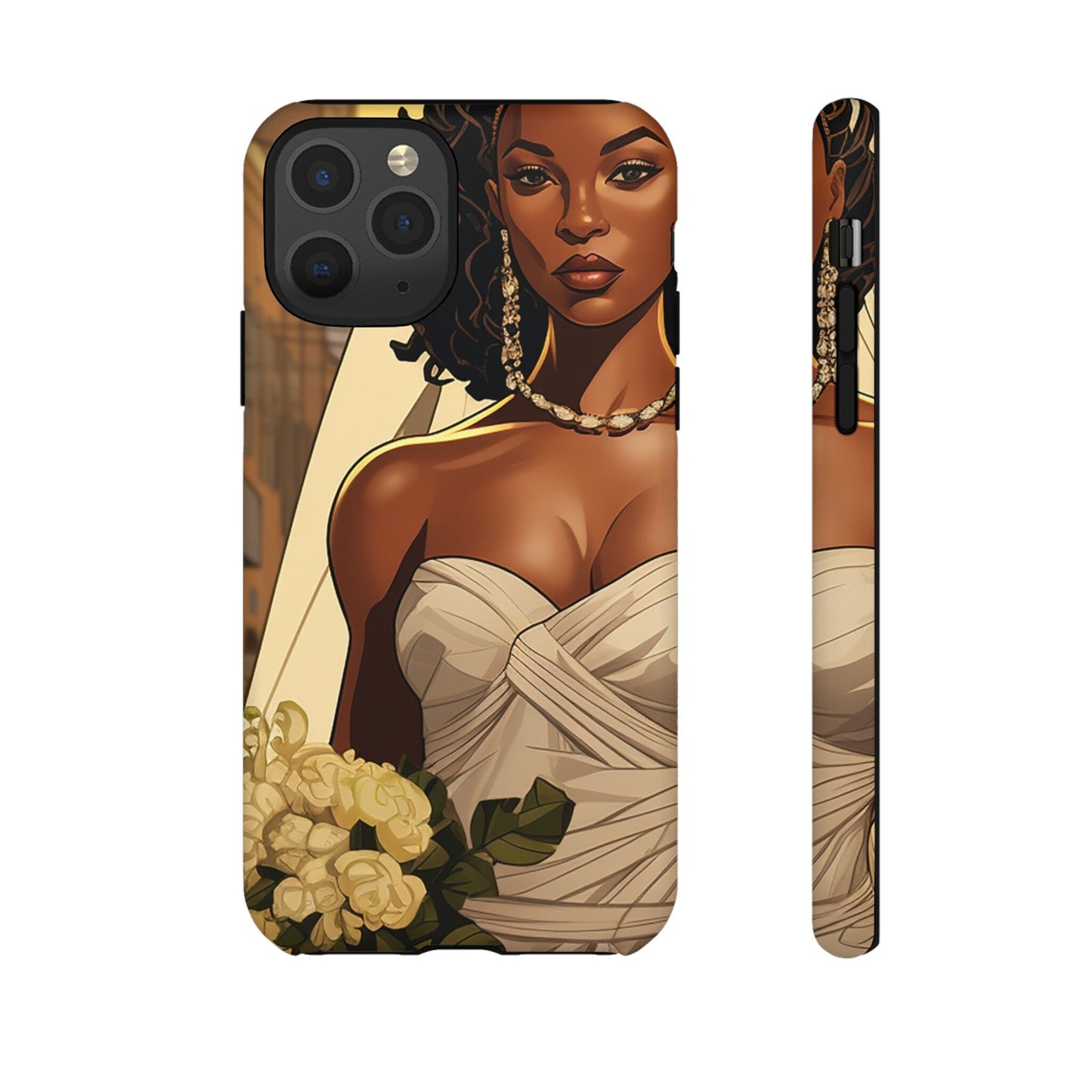 iPhone 11, iPhone 11 Pro, iPhone 11 Tough Cases African American Bride Black bride wedding Dress Wedding Gown