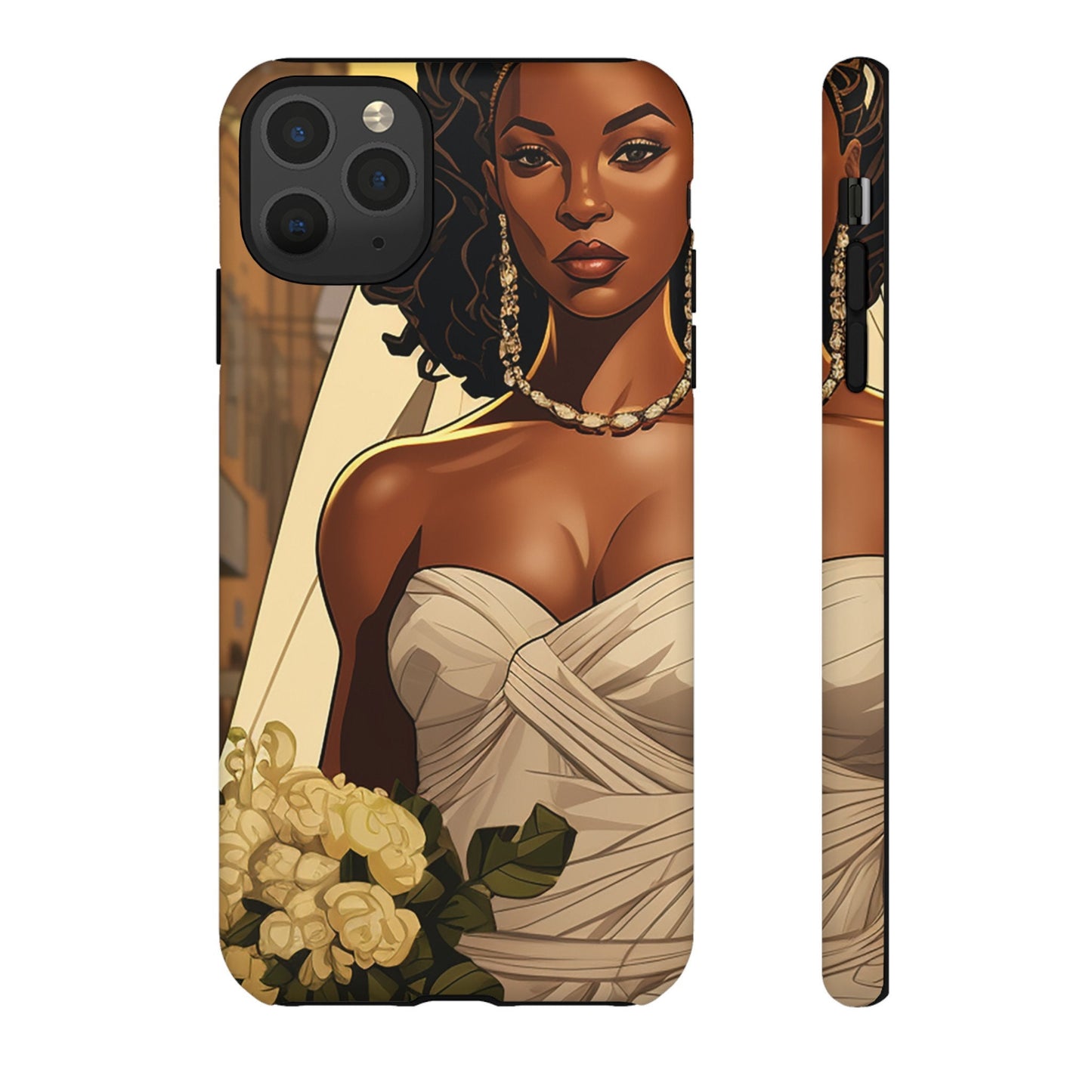 iPhone 11, iPhone 11 Pro, iPhone 11 Tough Cases African American Bride Black bride wedding Dress Wedding Gown