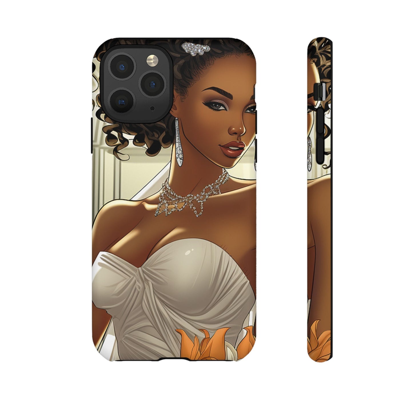 iPhone 11, iPhone 11 Pro, iPhone 11 Tough Cases African American Bride Black bride wedding Dress Wedding Gown