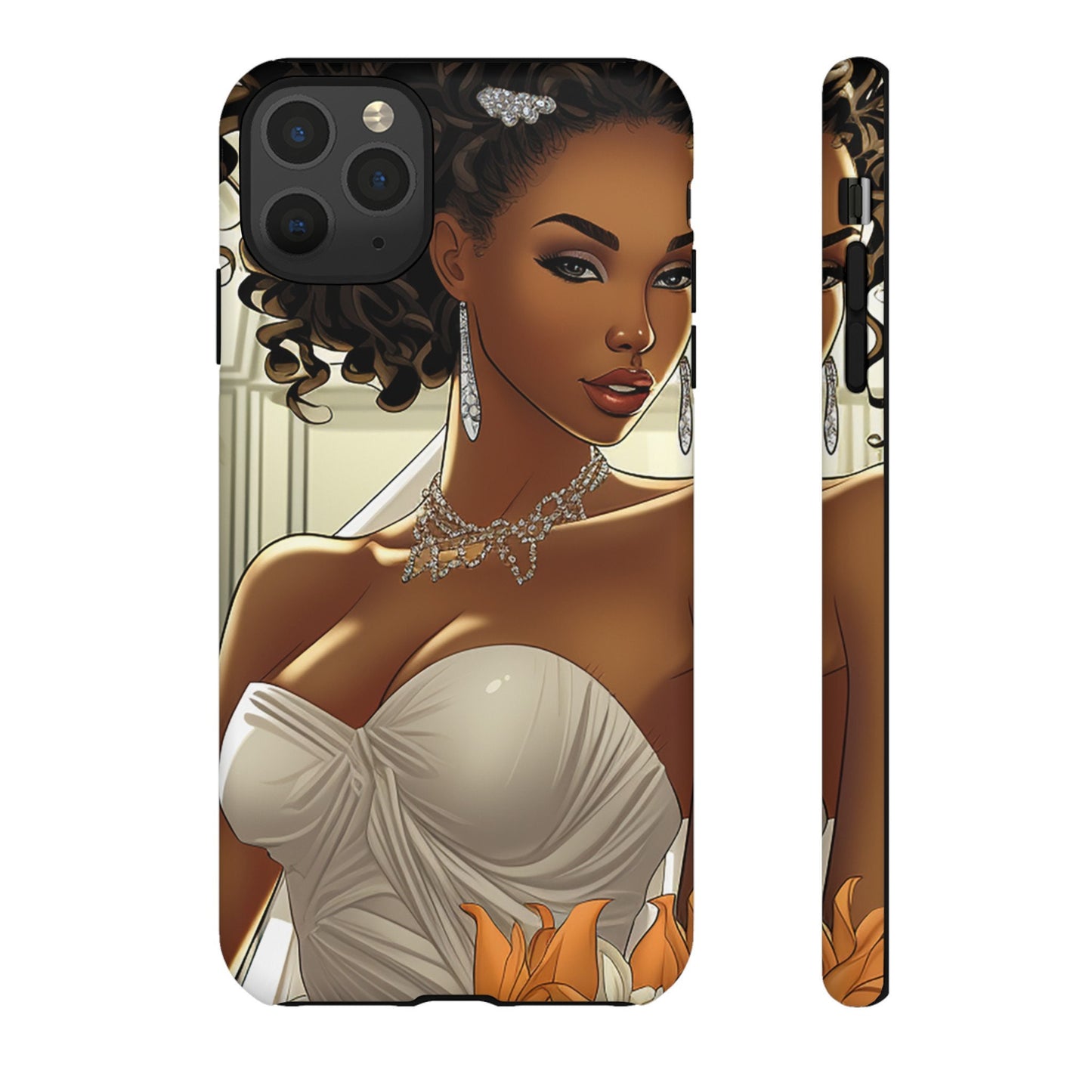 iPhone 11, iPhone 11 Pro, iPhone 11 Tough Cases African American Bride Black bride wedding Dress Wedding Gown