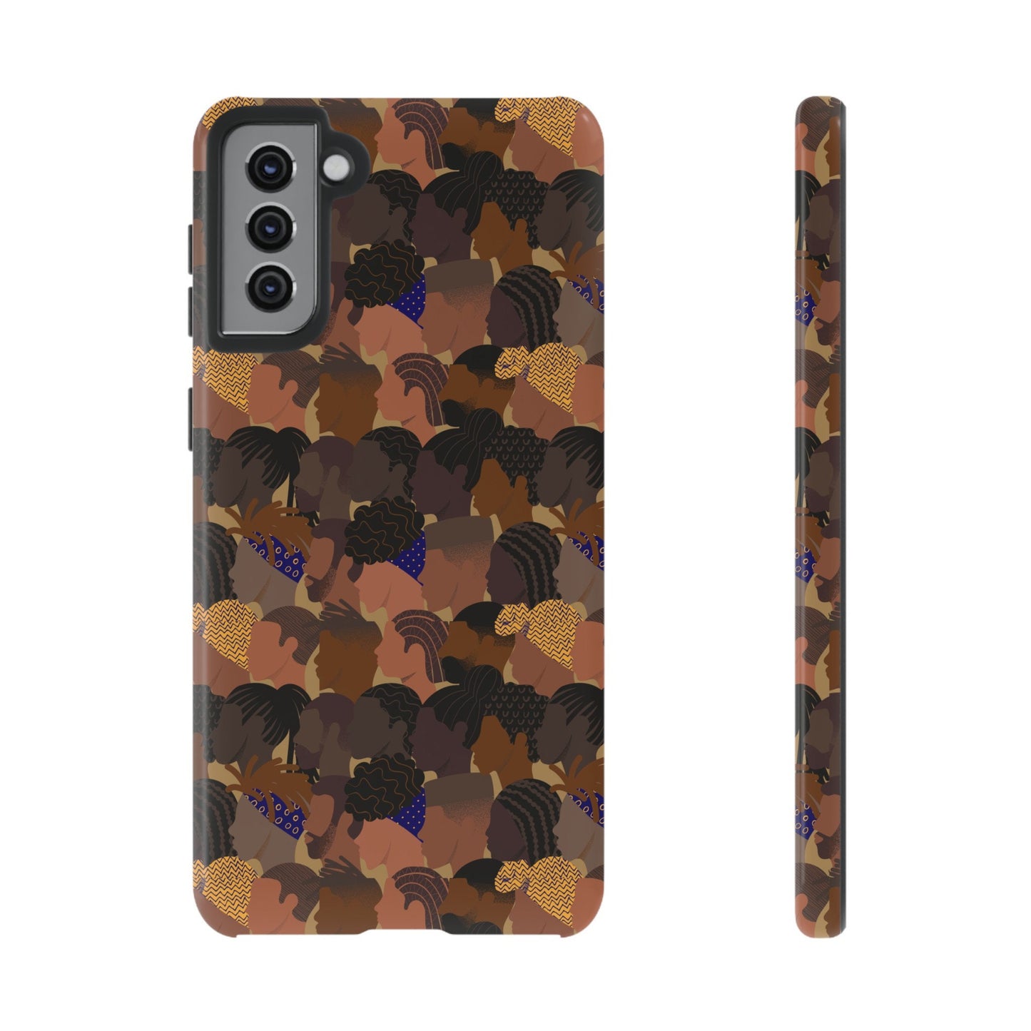 Samsung Galaxy S21 Samsung Galaxy S21 Plus Samsung Galaxy S21 Ultra S21 FE Tough Cases African American Woman Black Woman