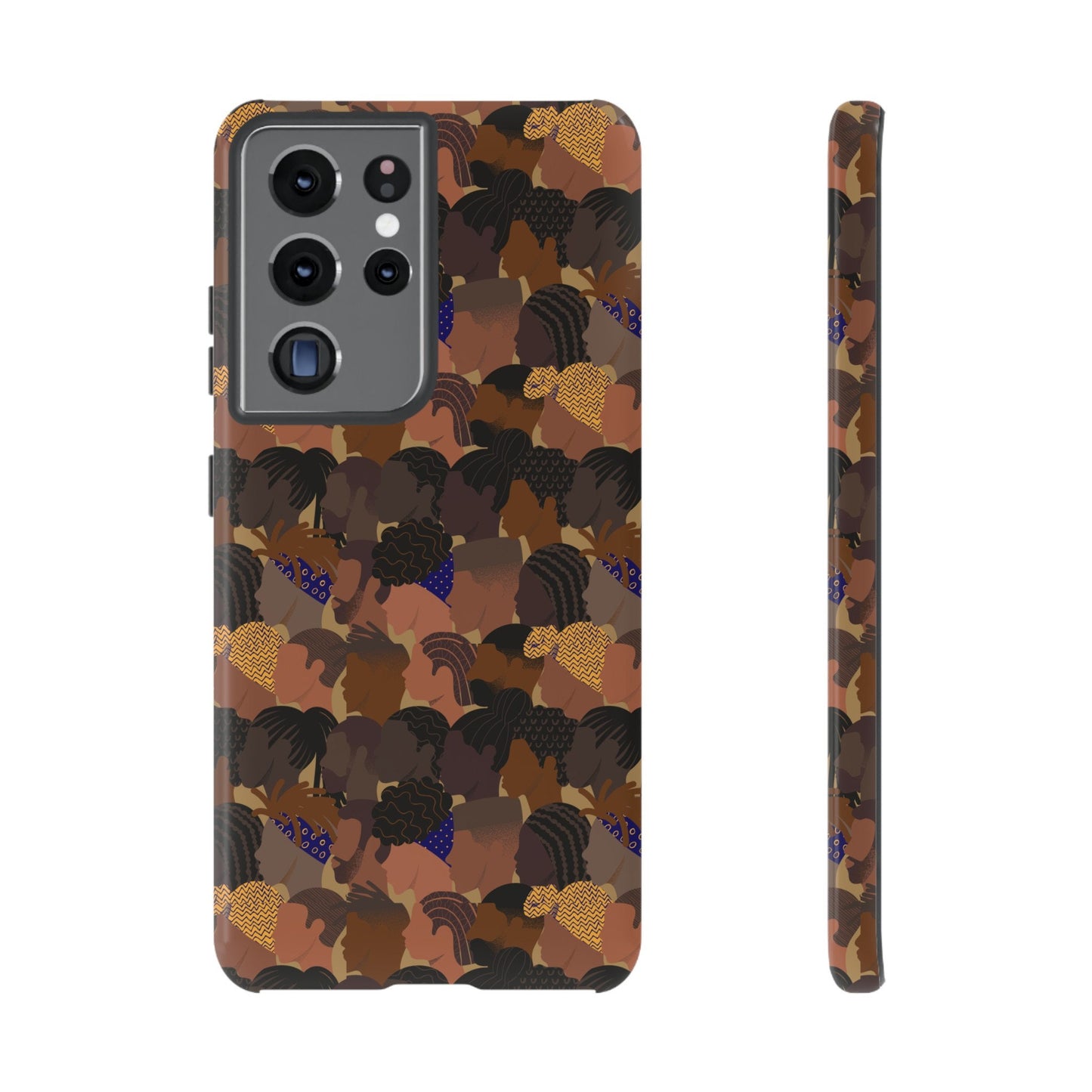 Samsung Galaxy S21 Samsung Galaxy S21 Plus Samsung Galaxy S21 Ultra S21 FE Tough Cases African American Woman Black Woman