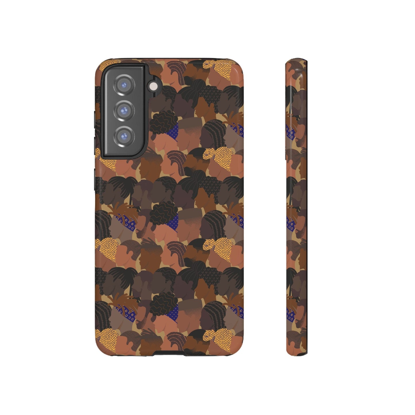 Samsung Galaxy S21 Samsung Galaxy S21 Plus Samsung Galaxy S21 Ultra S21 FE Tough Cases African American Woman Black Woman