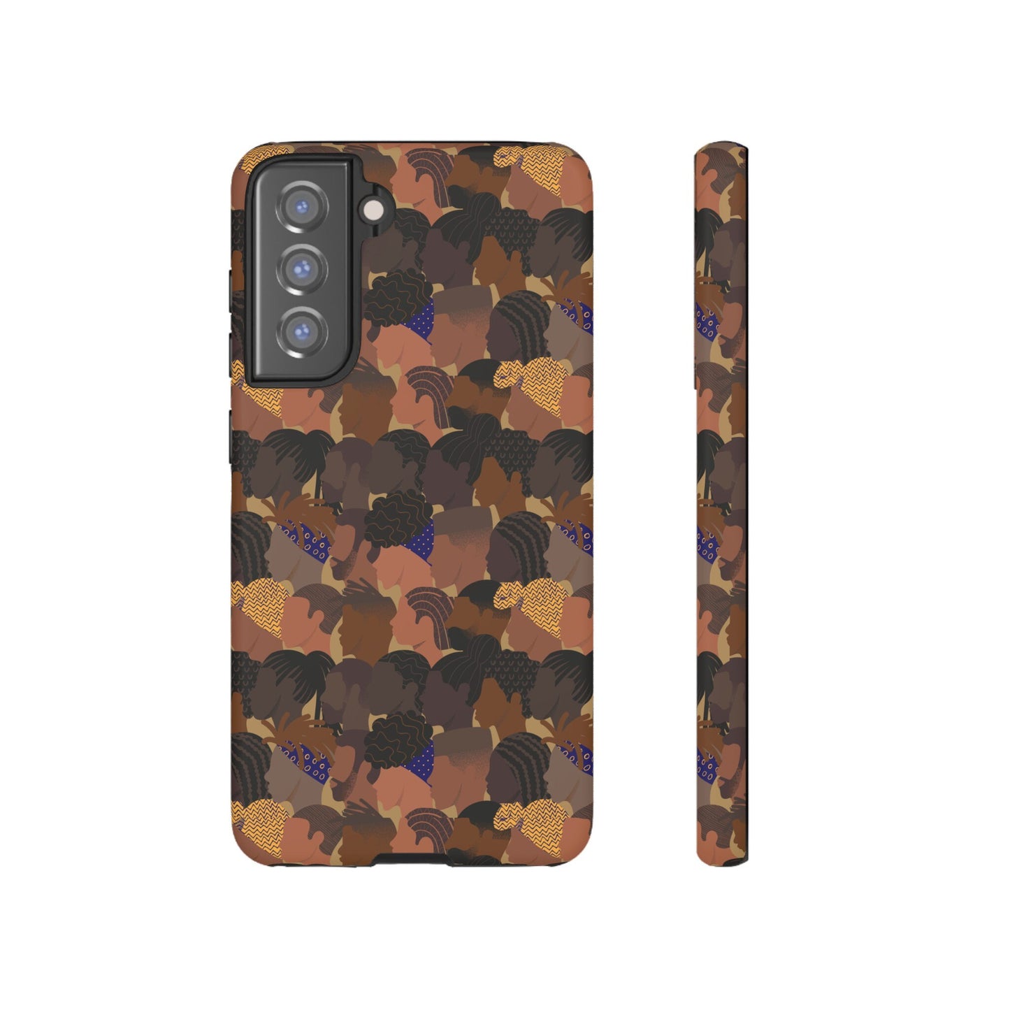Samsung Galaxy S21 Samsung Galaxy S21 Plus Samsung Galaxy S21 Ultra S21 FE Tough Cases African American Woman Black Woman