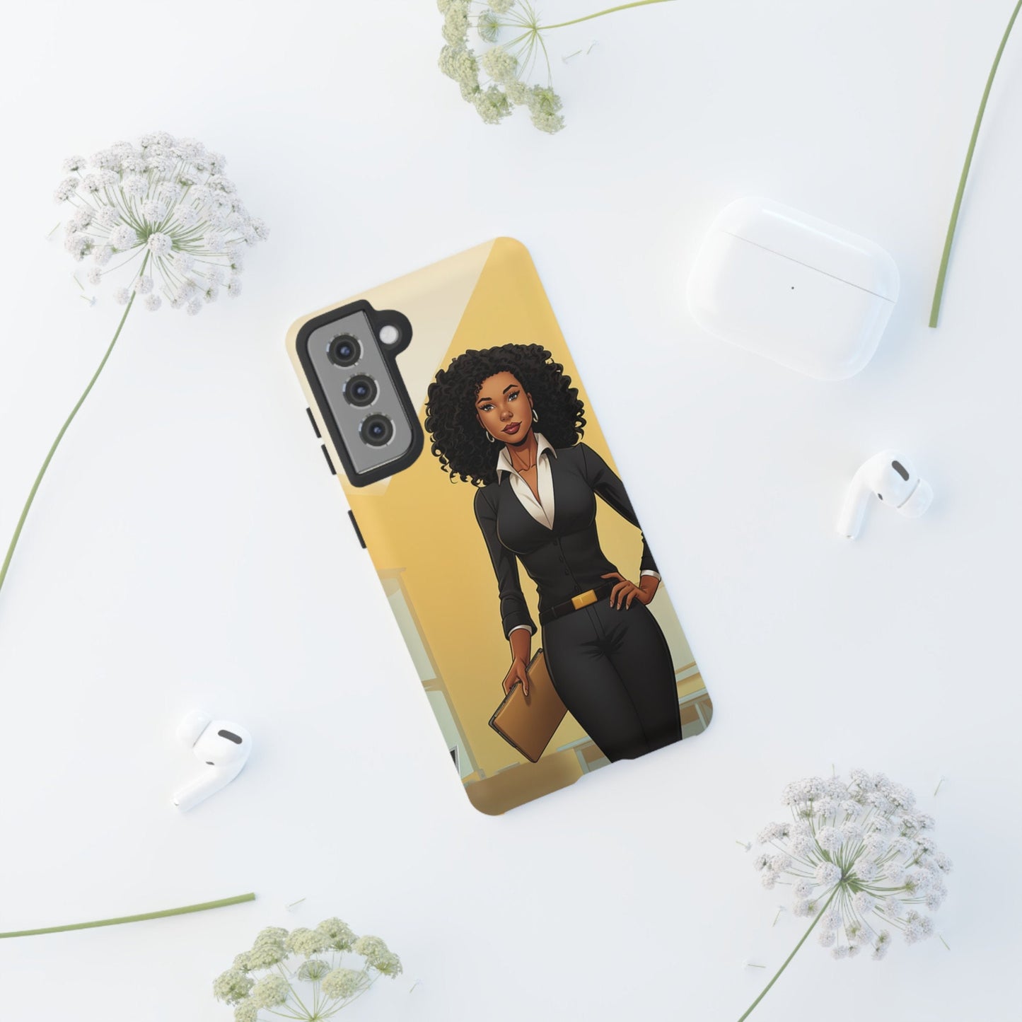 Samsung Galaxy S21 Samsung Galaxy S21 Plus Samsung Galaxy S21 Ultra S21 FE Tough Cases African American Woman Business Woman Entrepreneur