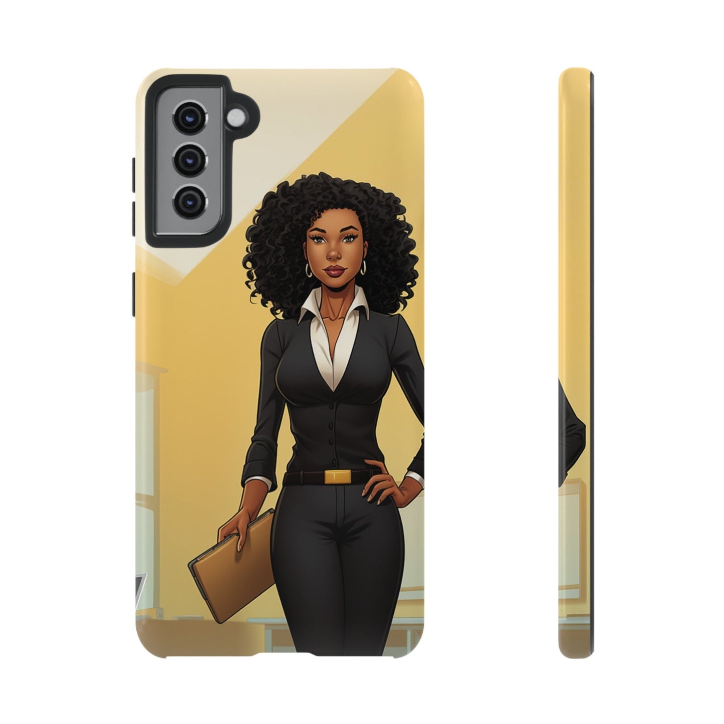 Samsung Galaxy S21 Samsung Galaxy S21 Plus Samsung Galaxy S21 Ultra S21 FE Tough Cases African American Woman Business Woman Entrepreneur