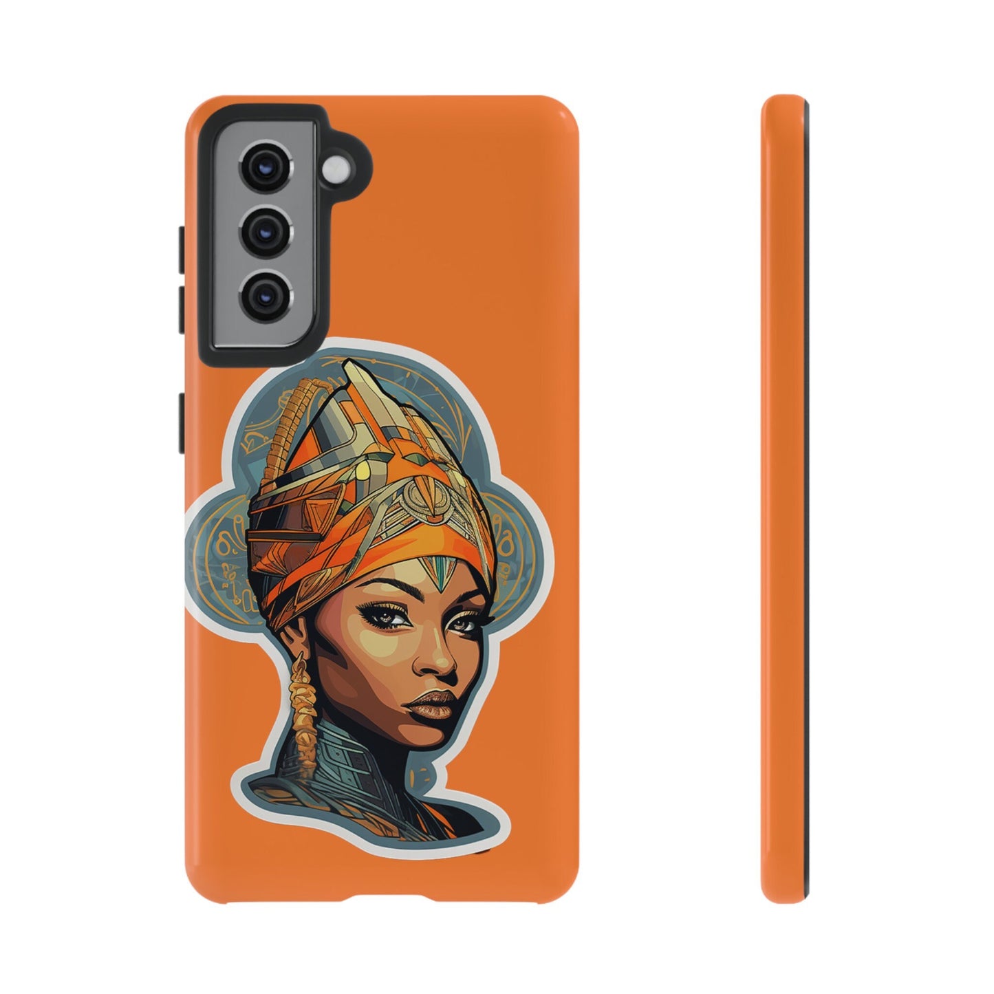 Samsung Galaxy S21 Samsung Galaxy S21 Plus Samsung Galaxy S21 Ultra S21 FE Tough Cases African American Queen Nubian Princess Black Royalty