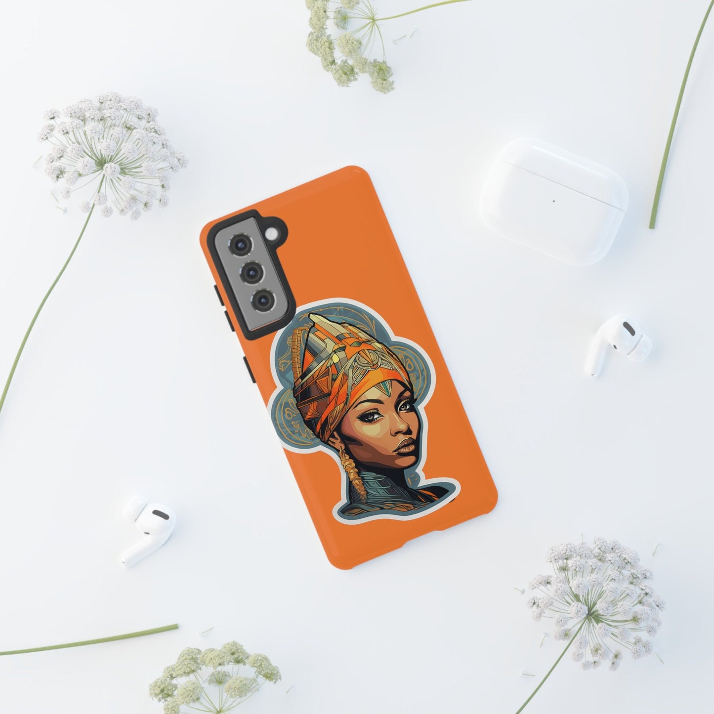 Samsung Galaxy S21 Samsung Galaxy S21 Plus Samsung Galaxy S21 Ultra S21 FE Tough Cases African American Queen Nubian Princess Black Royalty