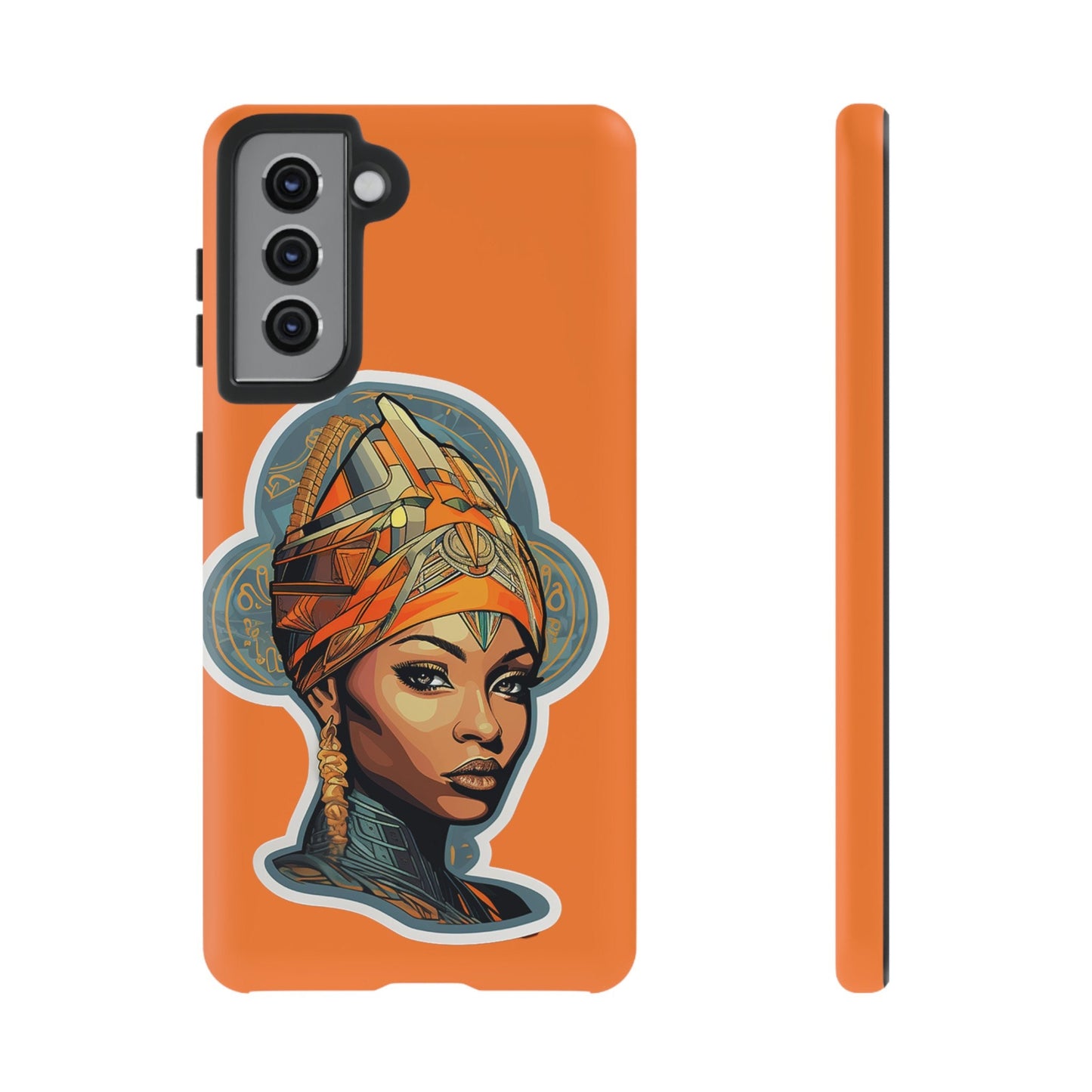Samsung Galaxy S21 Samsung Galaxy S21 Plus Samsung Galaxy S21 Ultra S21 FE Tough Cases African American Queen Nubian Princess Black Royalty
