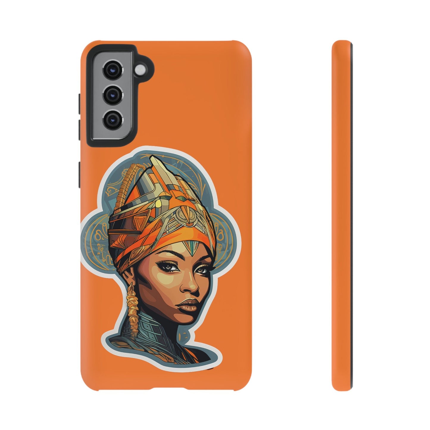 Samsung Galaxy S21 Samsung Galaxy S21 Plus Samsung Galaxy S21 Ultra S21 FE Tough Cases African American Queen Nubian Princess Black Royalty