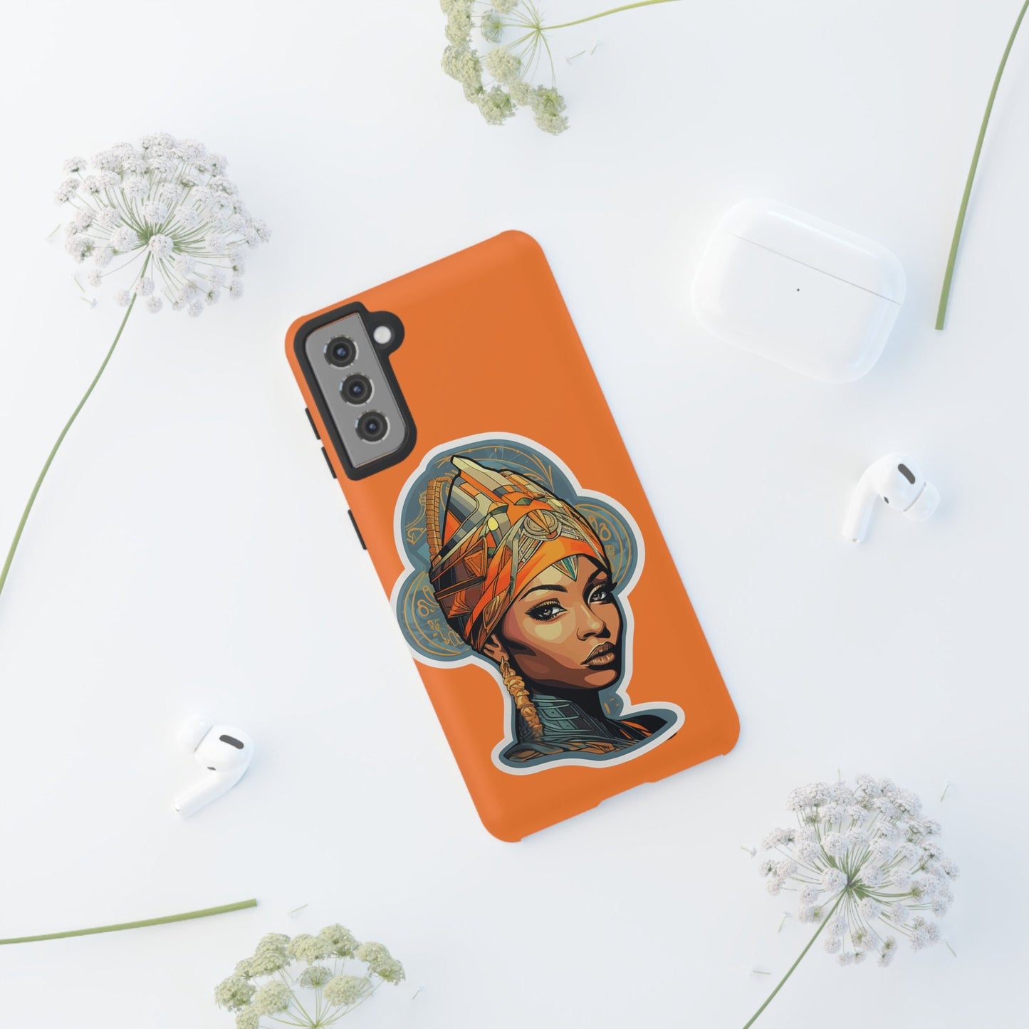 Samsung Galaxy S21 Samsung Galaxy S21 Plus Samsung Galaxy S21 Ultra S21 FE Tough Cases African American Queen Nubian Princess Black Royalty
