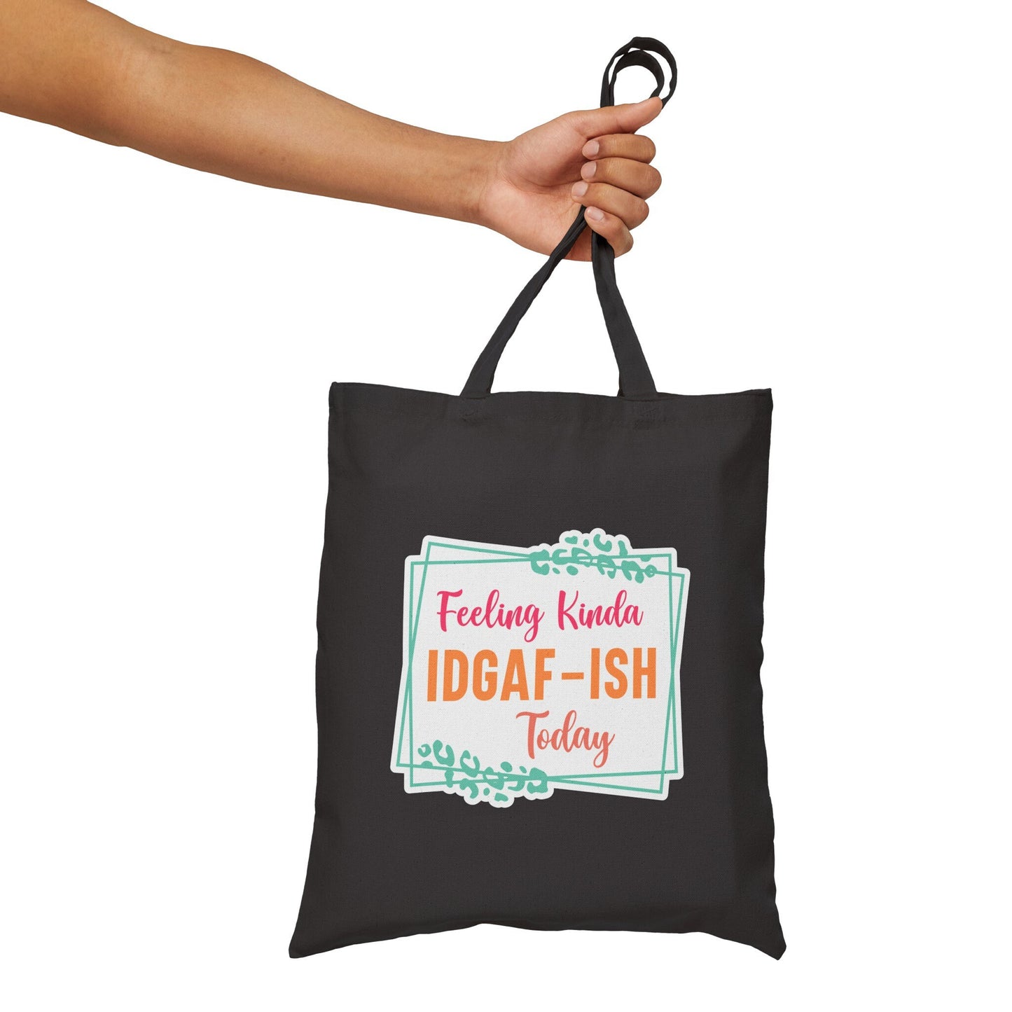 IDGAF Feeling Zero Fs Given Dont Care Cotton Canvas Tote Bag Shopping Bag Book Bag Library Tote