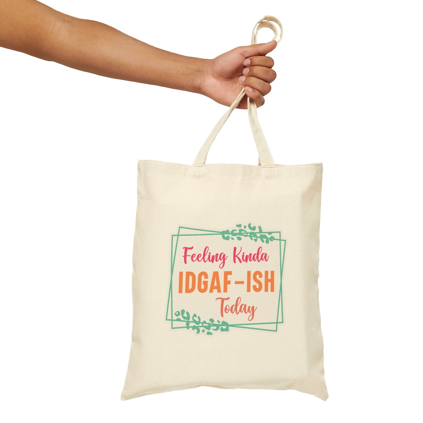 IDGAF Feeling Zero Fs Given Dont Care Cotton Canvas Tote Bag Shopping Bag Book Bag Library Tote