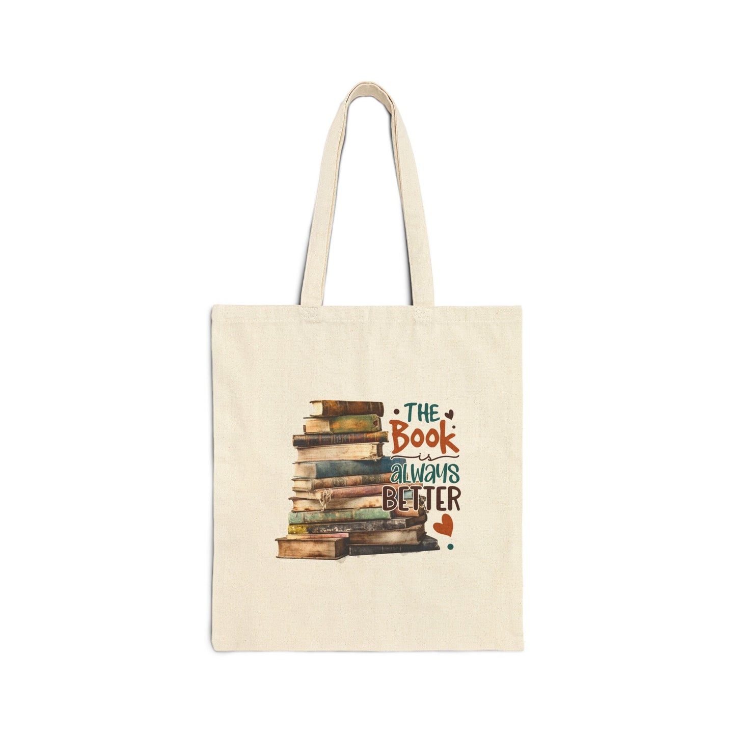 Book is Always Better Cotton Canvas Tote Bag Gift for Reader Library Book Bag Shopping Bag Tote