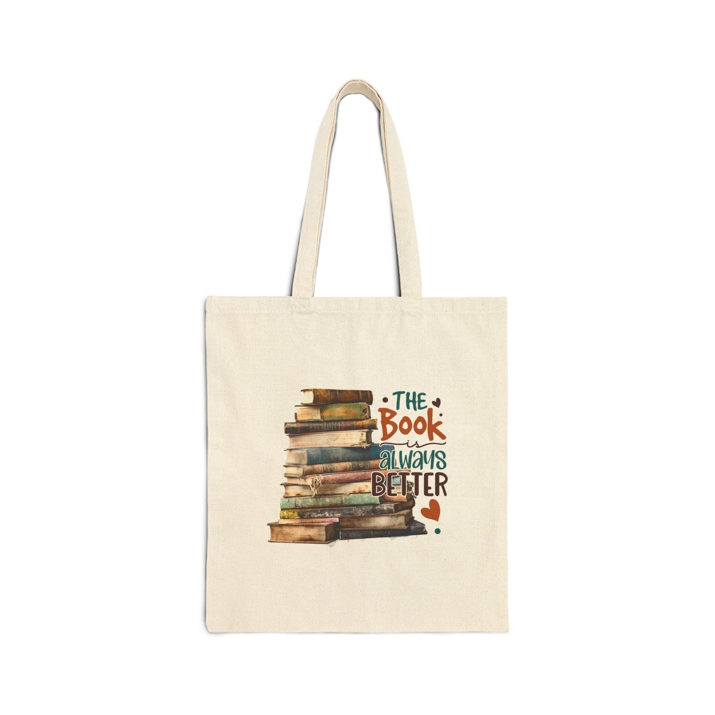 Book is Always Better Cotton Canvas Tote Bag Gift for Reader Library Book Bag Shopping Bag Tote