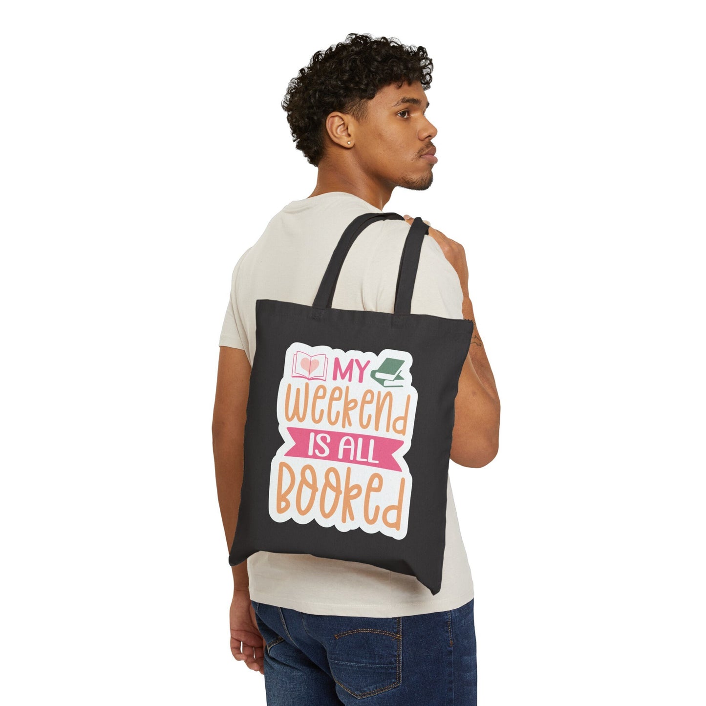 Weekend is booked book dragon gift for her library book bag power reader gift for book lover gift Cotton Canvas Tote Bag