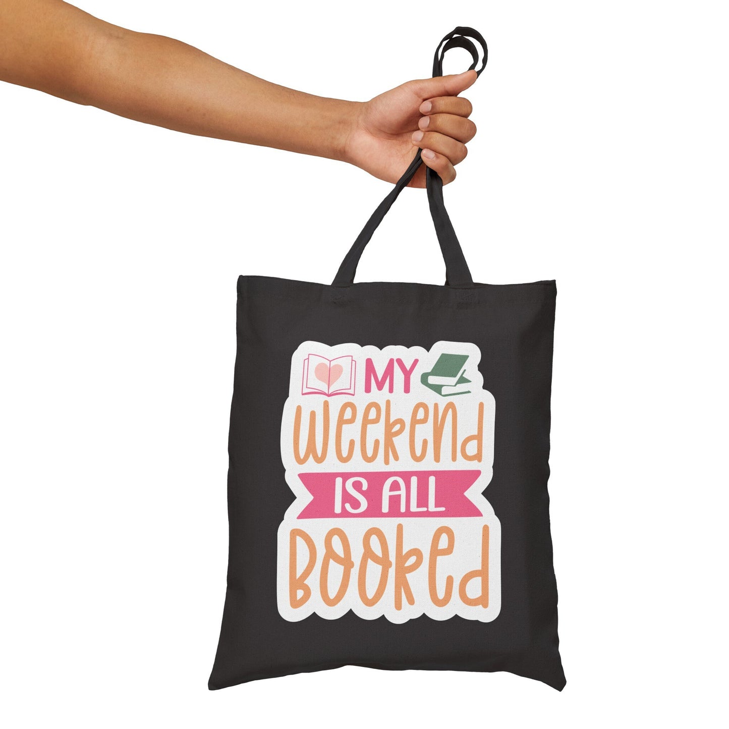 Weekend is booked book dragon gift for her library book bag power reader gift for book lover gift Cotton Canvas Tote Bag