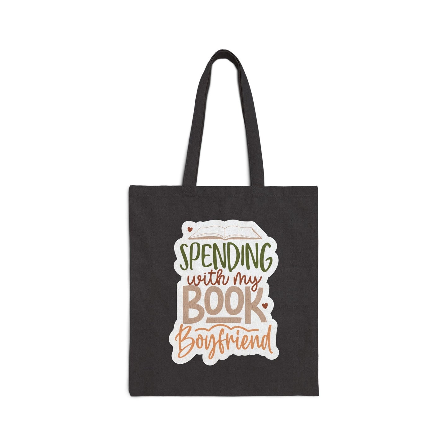 Book Boyfriend Power Reader Gift Book Dragon Gift for Book Worm Cotton Canvas Tote Bag