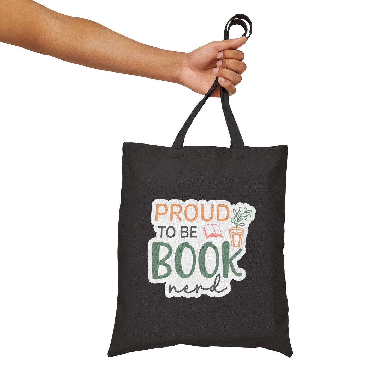 Power to be a Book Nerd Cotton Canvas Tote Bag - Book Dragon, Power Reader, Book Worm, Bookaholic Gift